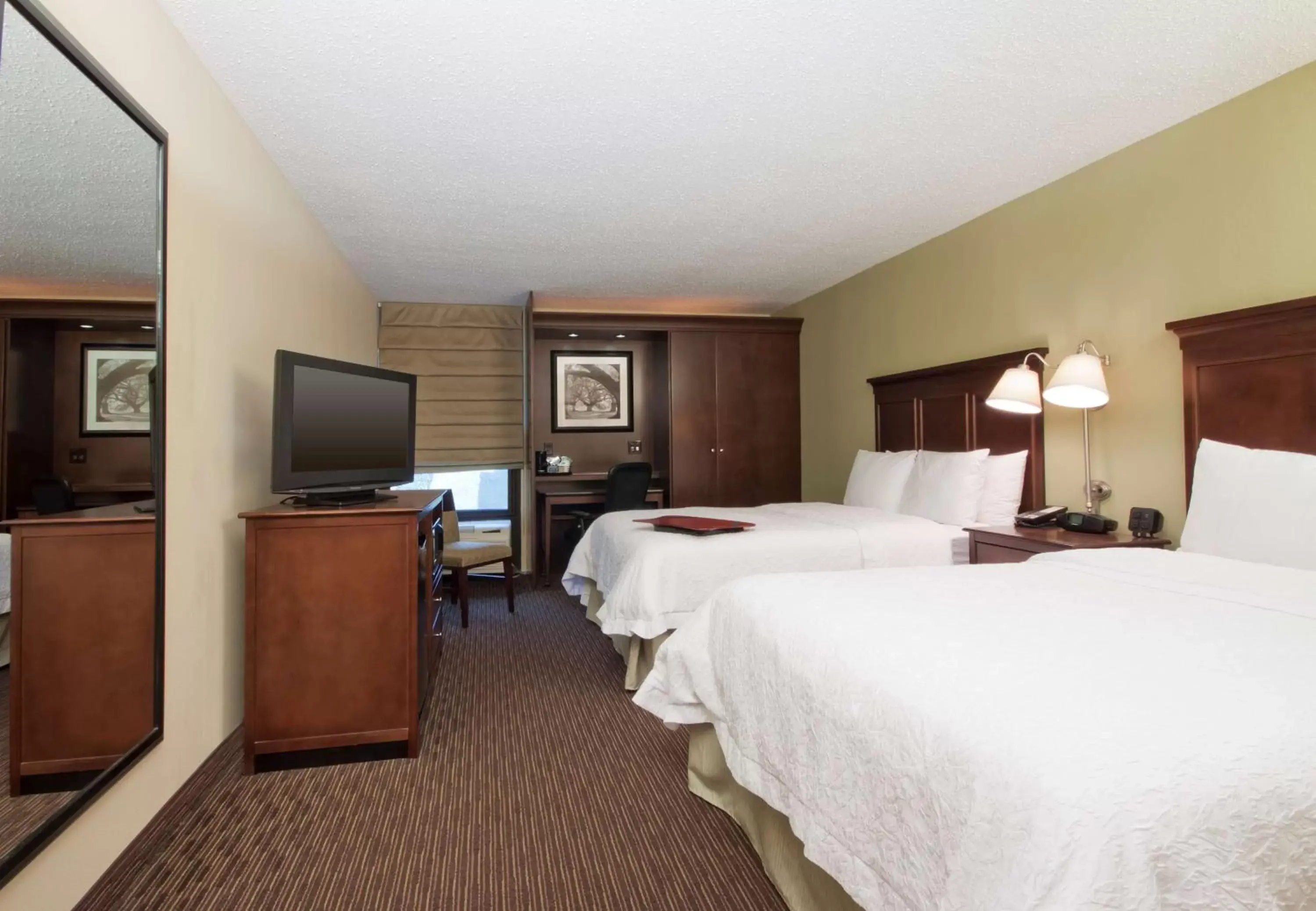 Bed, TV/Entertainment Center in Hampton Inn Indianapolis Northeast/Castleton