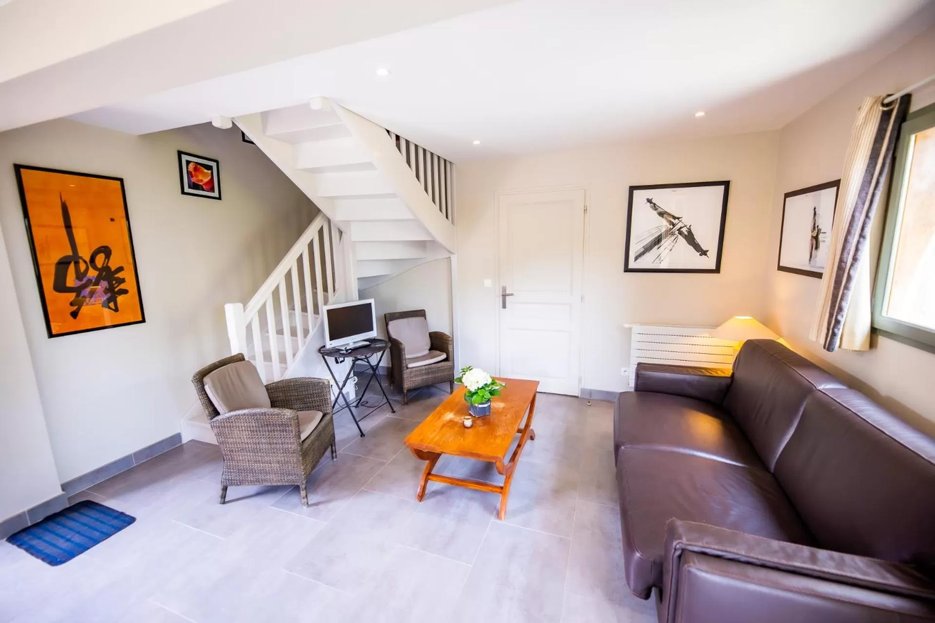 Living room in La Ferme de l'Oudon & SPA
