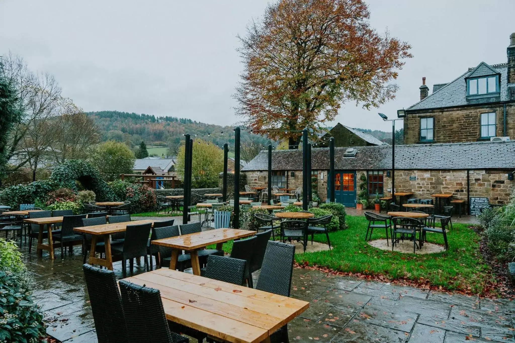 Patio in Grouse & Claret, Matlock by Marston's Inns