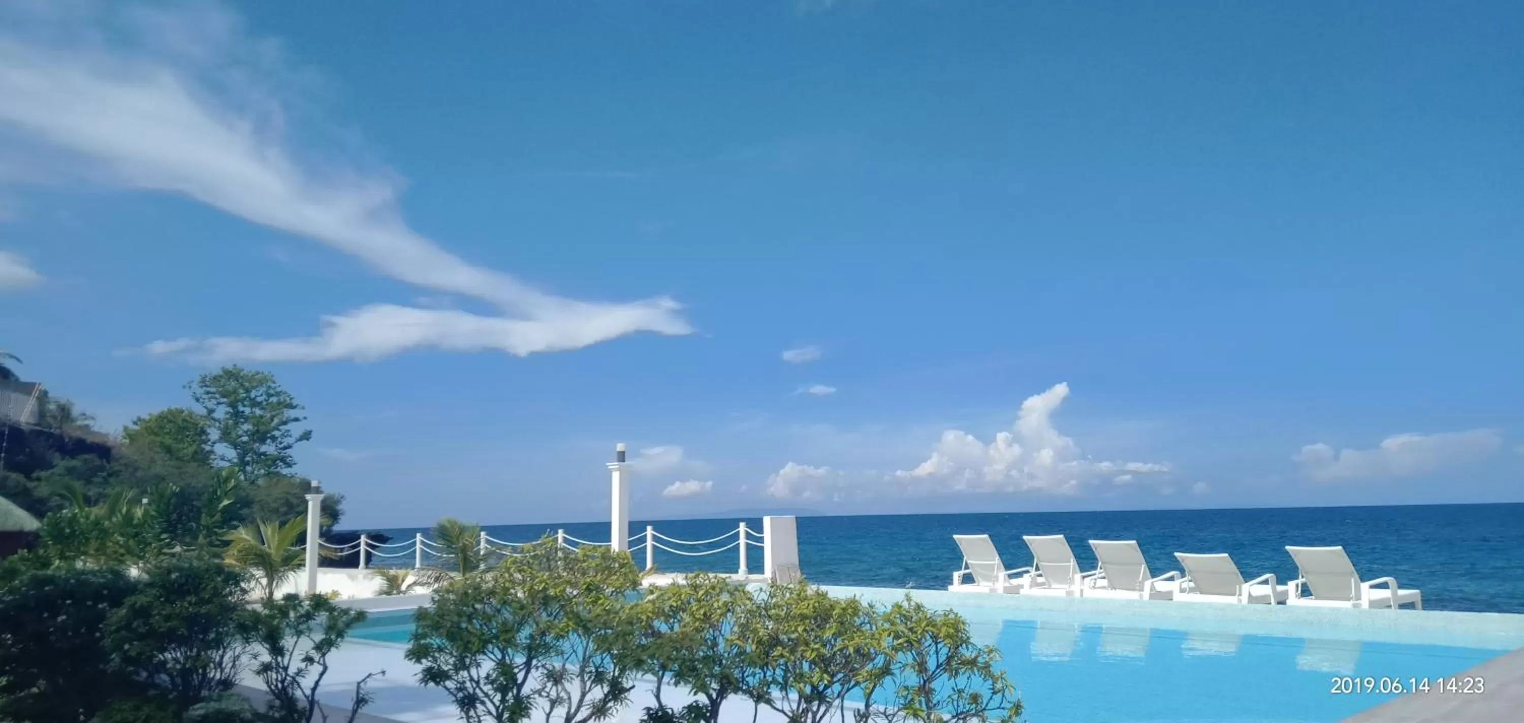 Pool view in Seascape Beach Resort Oslob