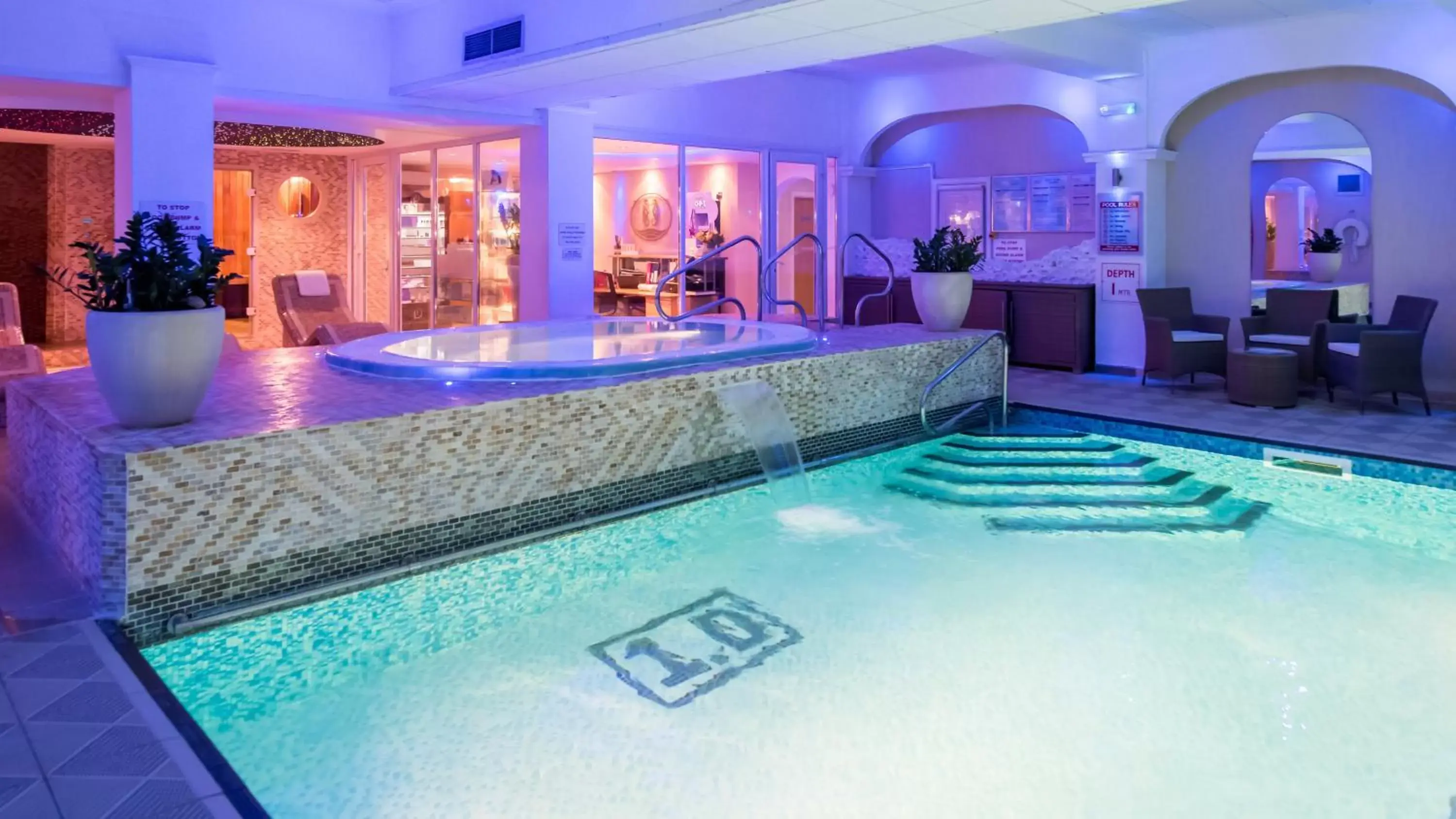 Night, Swimming Pool in The Carlyon Bay Hotel and Spa