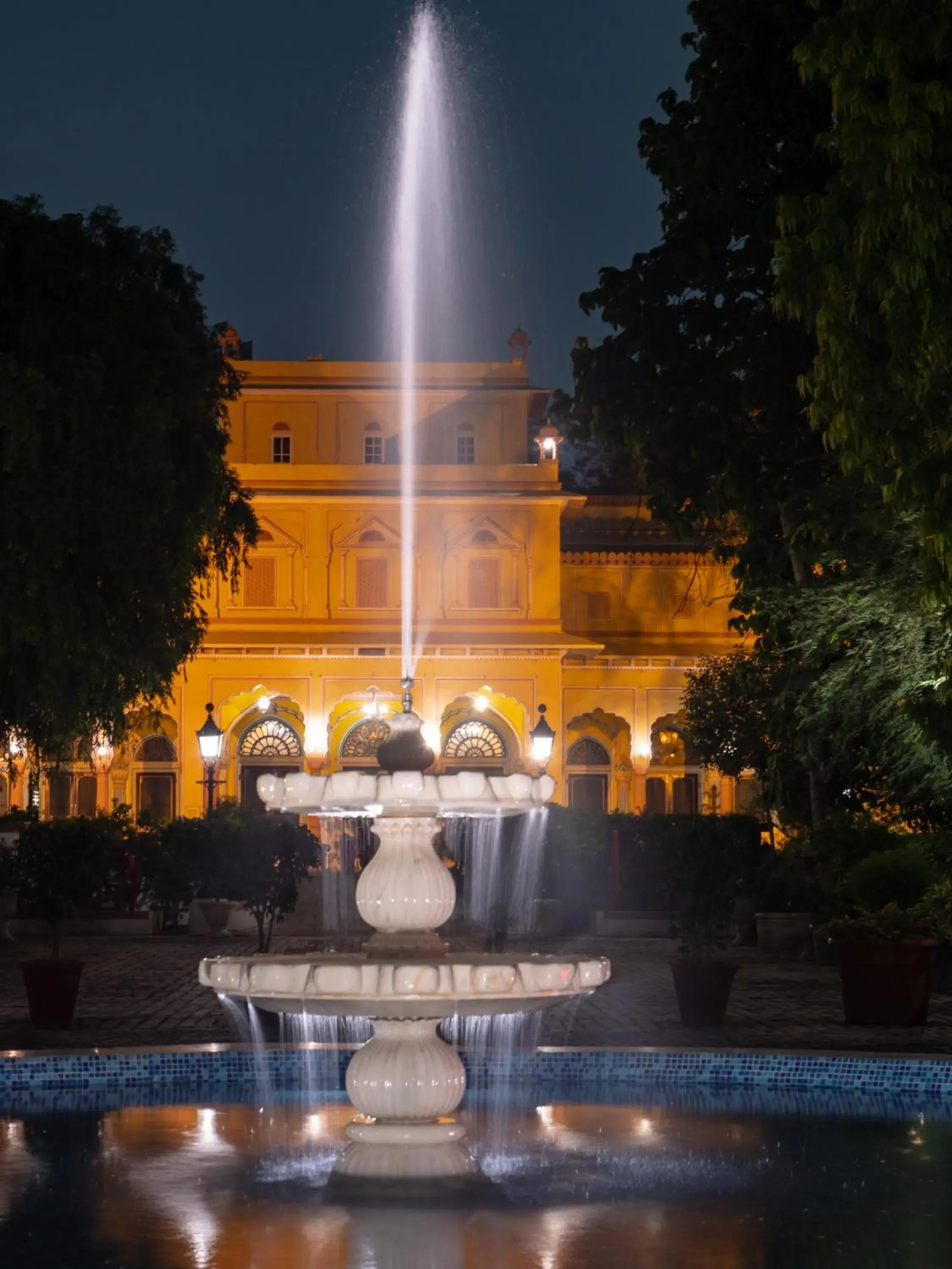 Night, Swimming Pool in Hotel Narain Niwas Palace