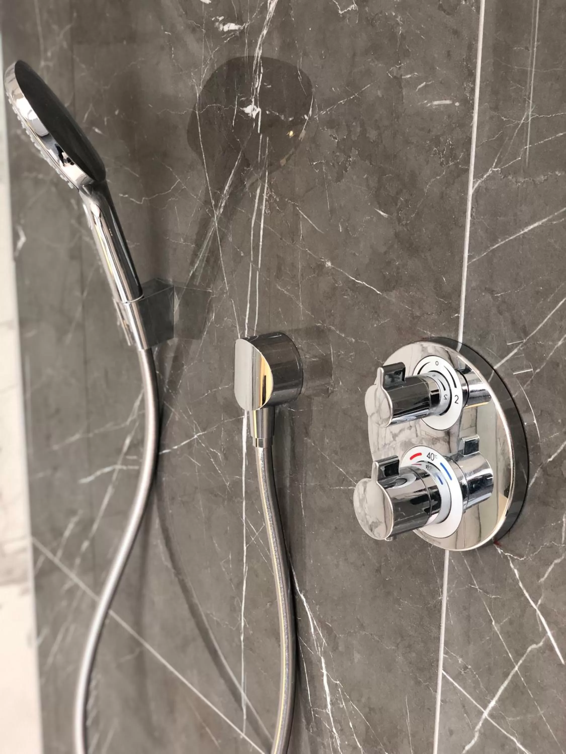 Shower in Boutique Hotel Sablon by CW Hotel Collection