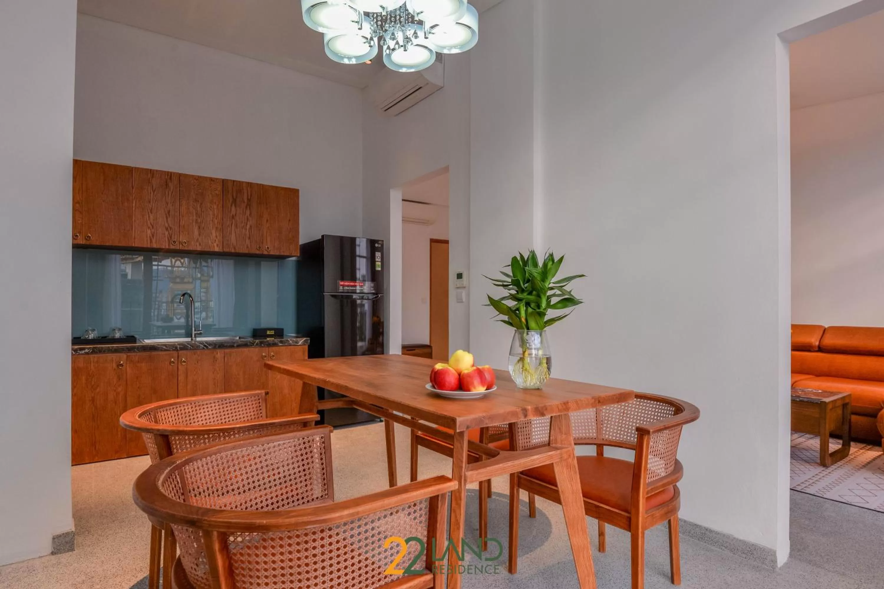 Kitchen or kitchenette in 22Land Hotel & Residence