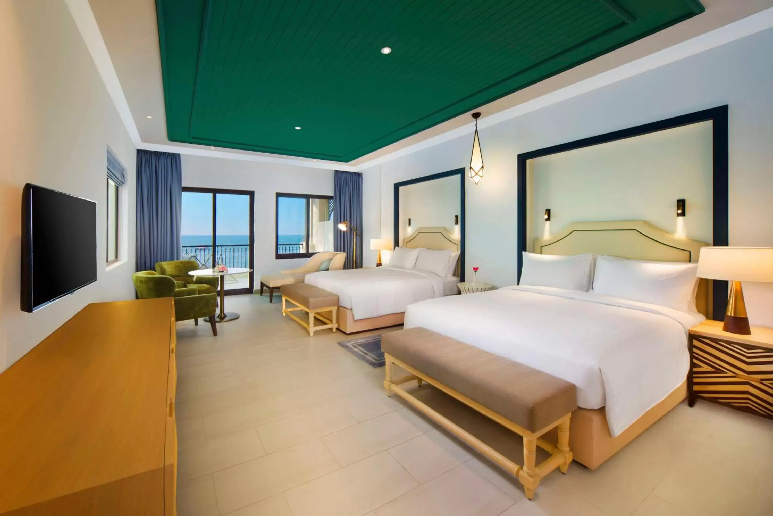 Bed in Hilton Ras Al Khaimah Beach Resort