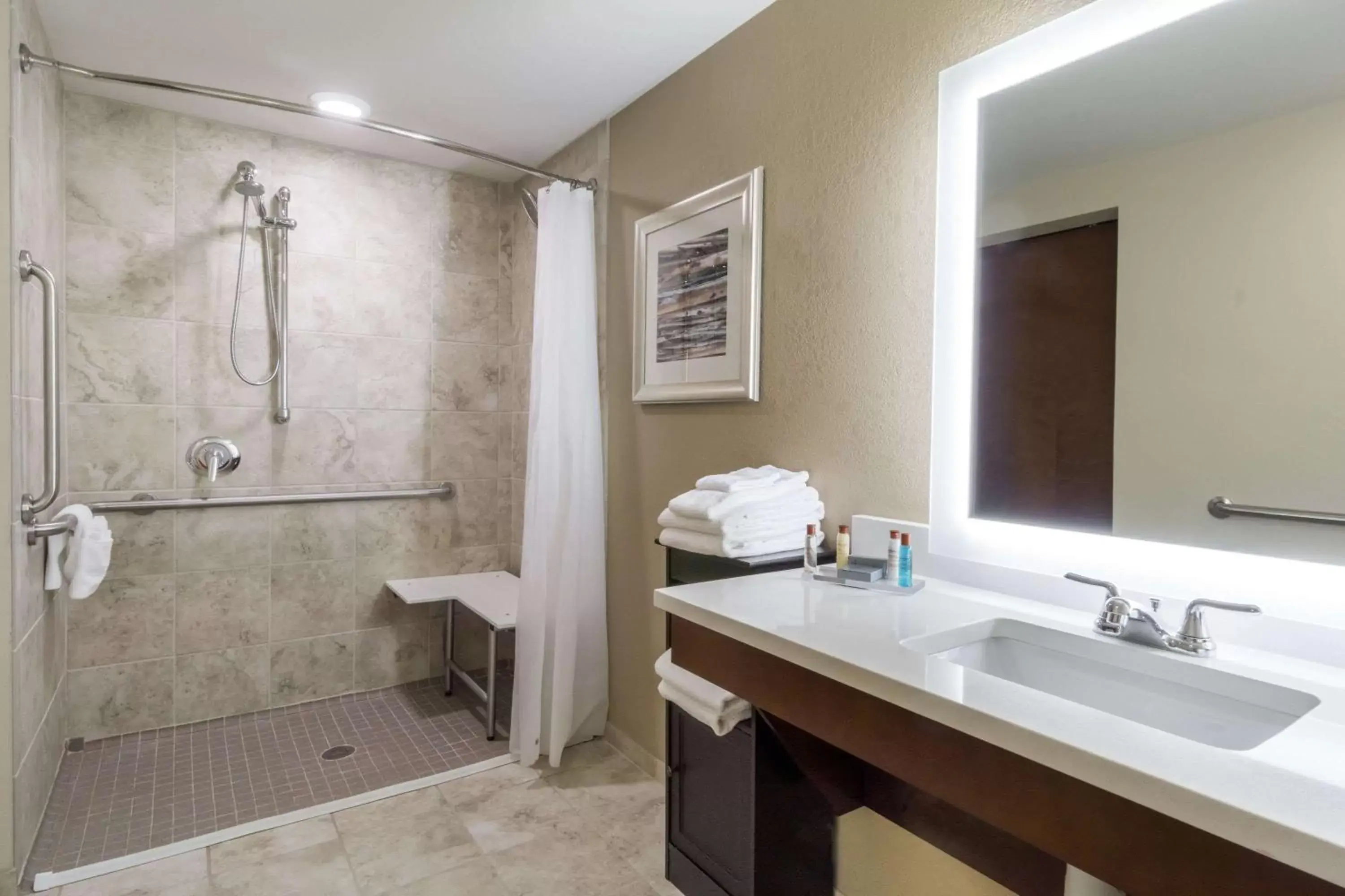 Bathroom in Hawthorn Suites by Wyndham Wheeling at The Highlands