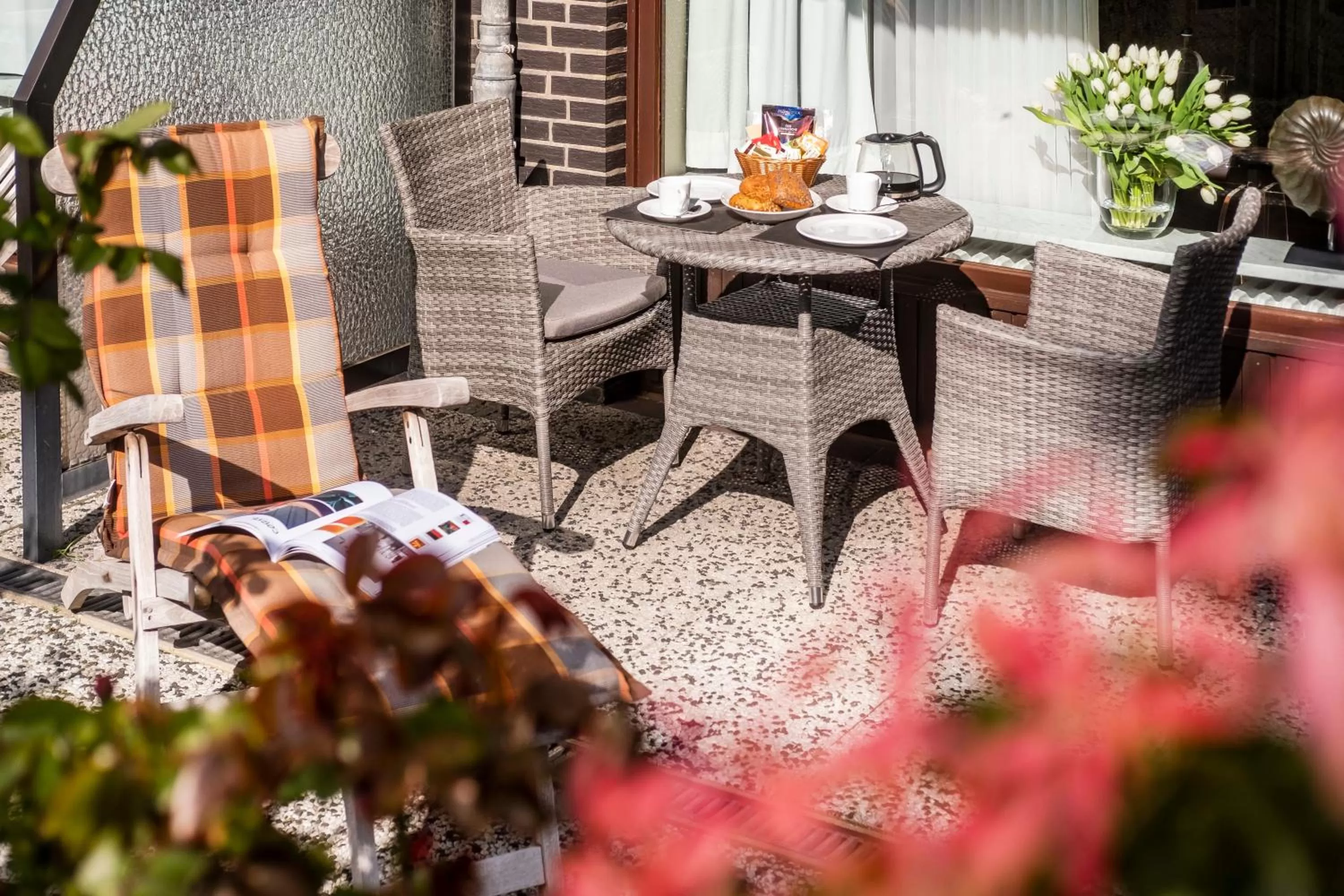 Decorative detail in Büngers Apartment-Hotel mit Gartensauna - modern, gemütlich und strandnah