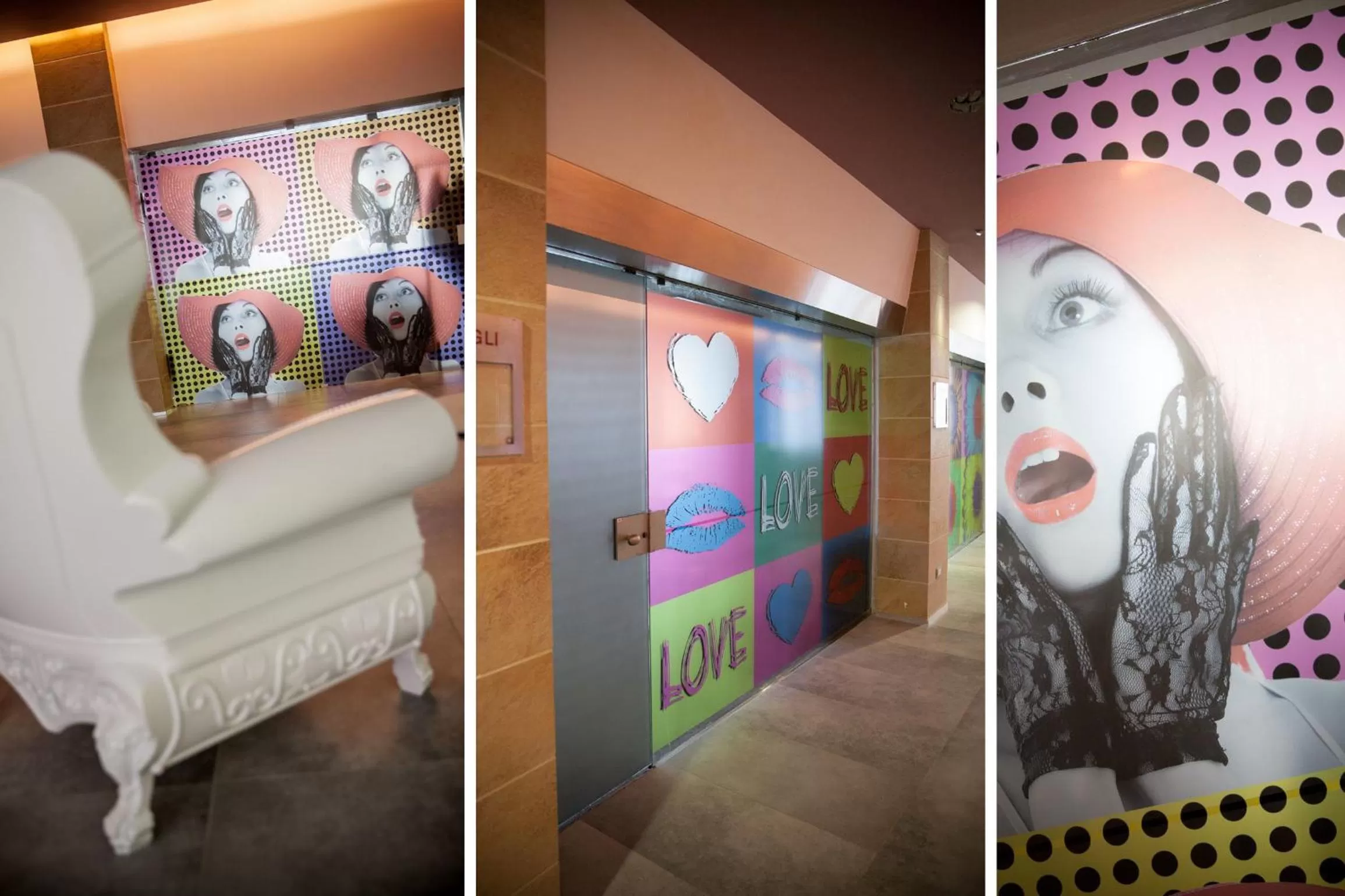 Decorative detail, Bed in Hotel Da Vinci