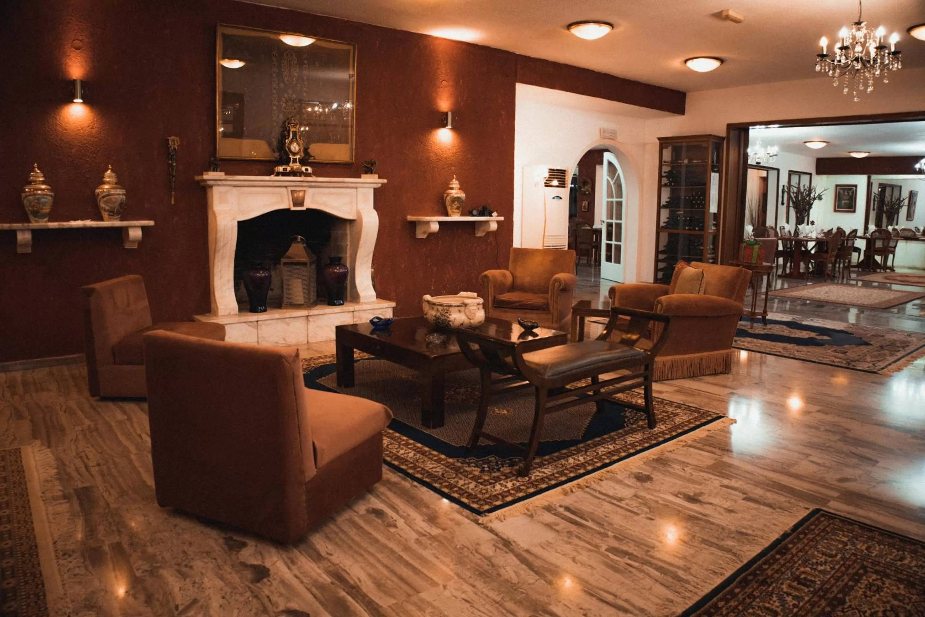 Seating area in Villa Olympia