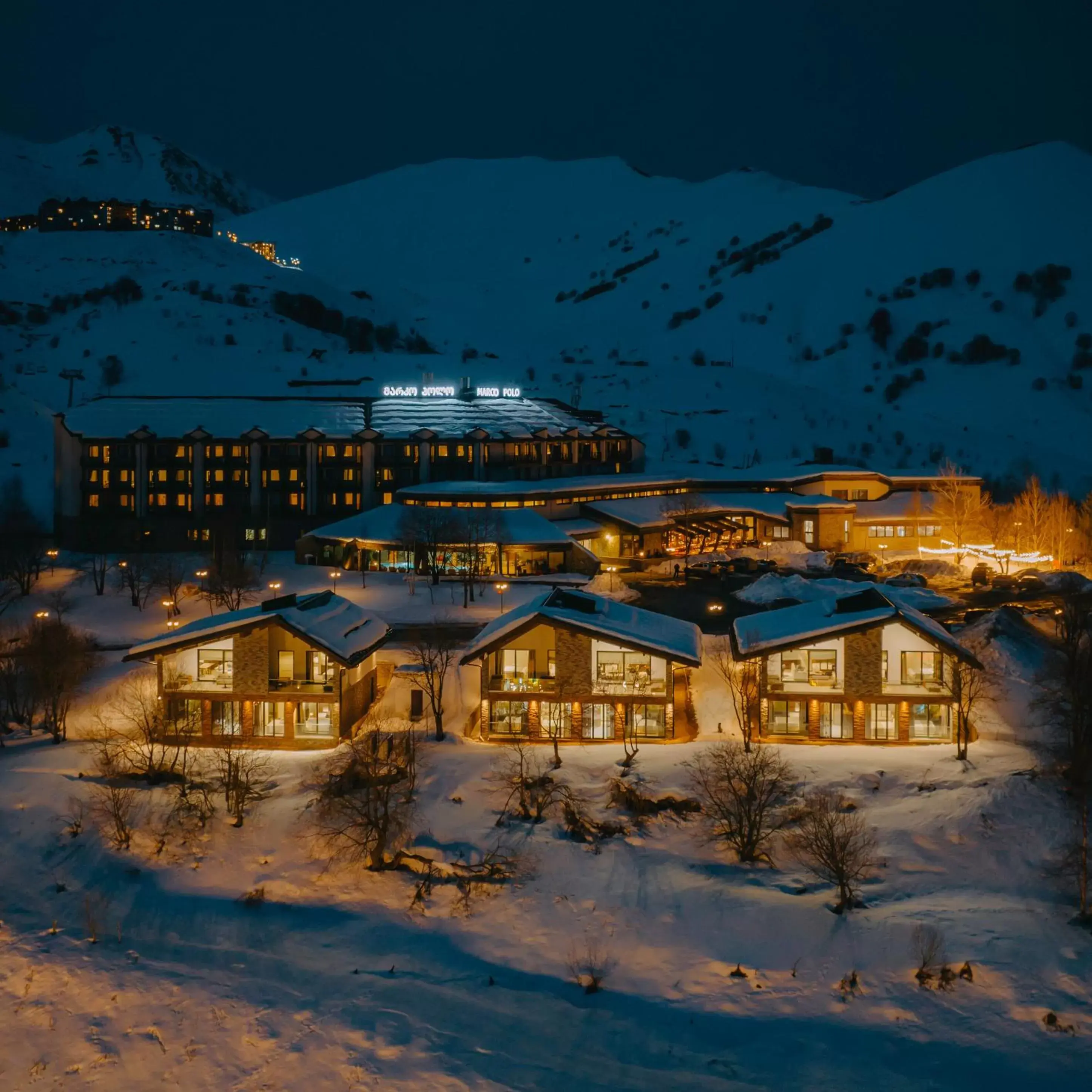 Property building, Winter in Marco Polo Hotel Gudauri