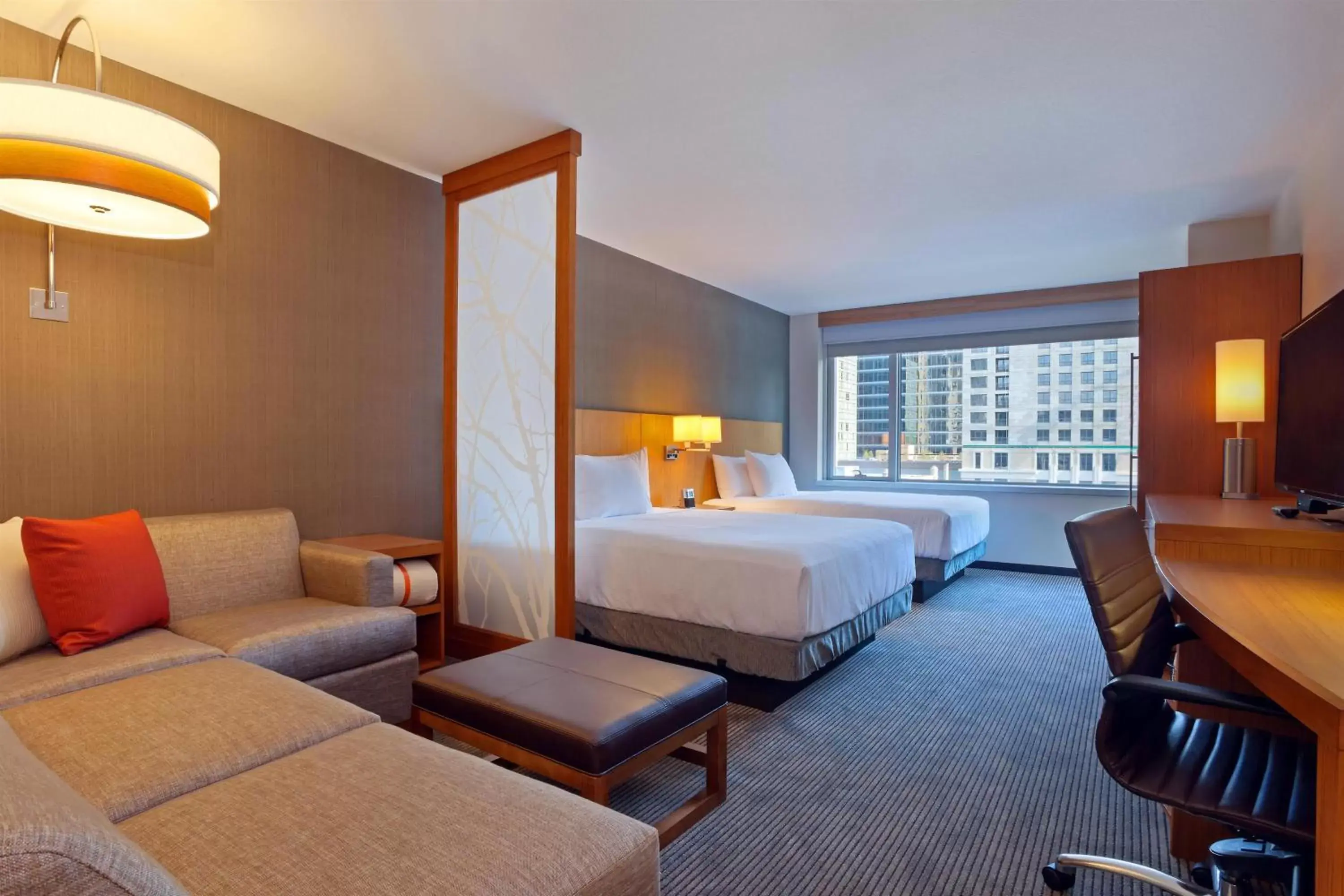 Queen Room with Two Queen Beds and Sofa Bed in Hyatt Place Chicago River North