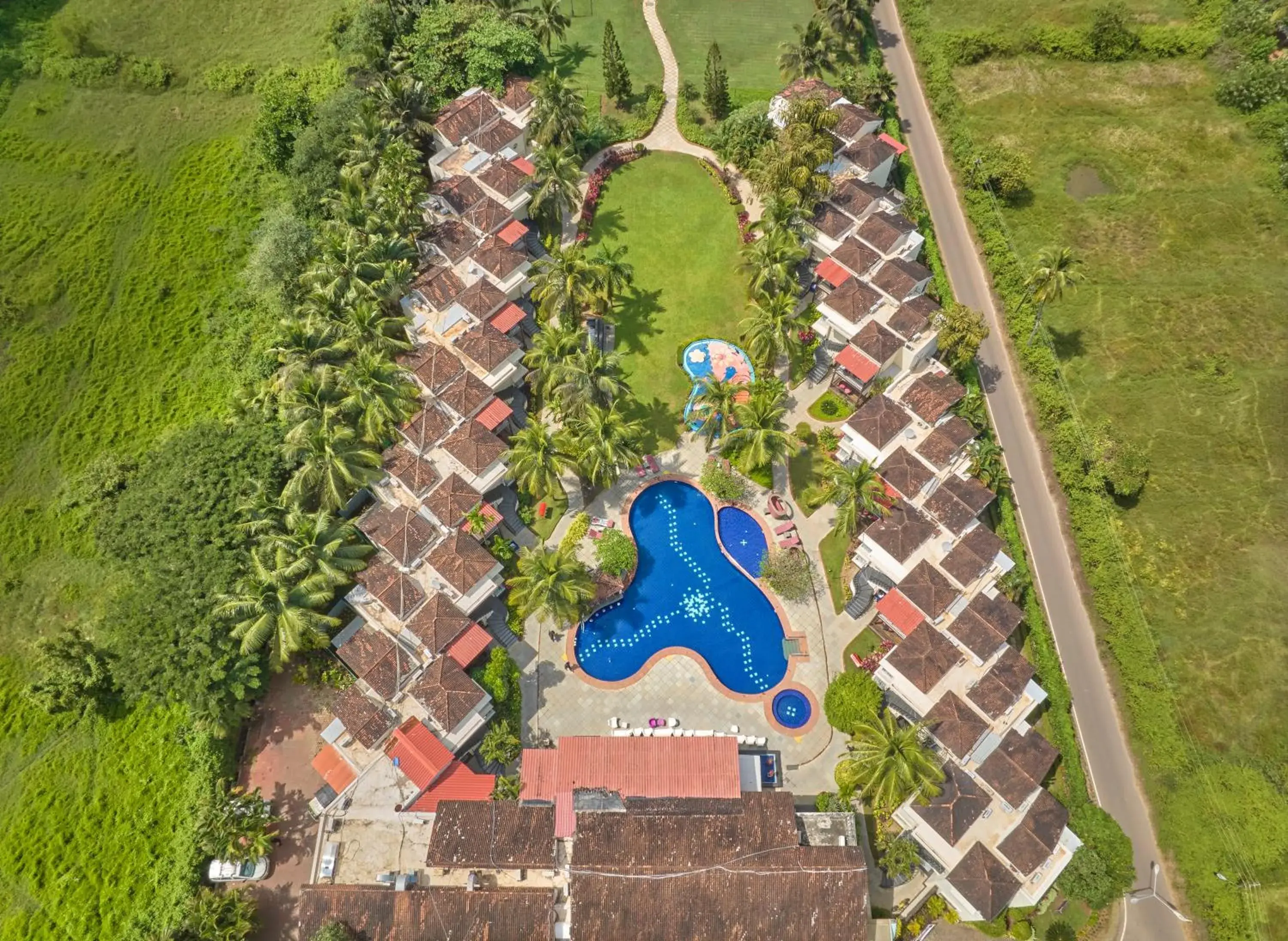 Property building, Bird's-eye View in Royal Orchid Beach Resort & Spa, Utorda Beach Goa