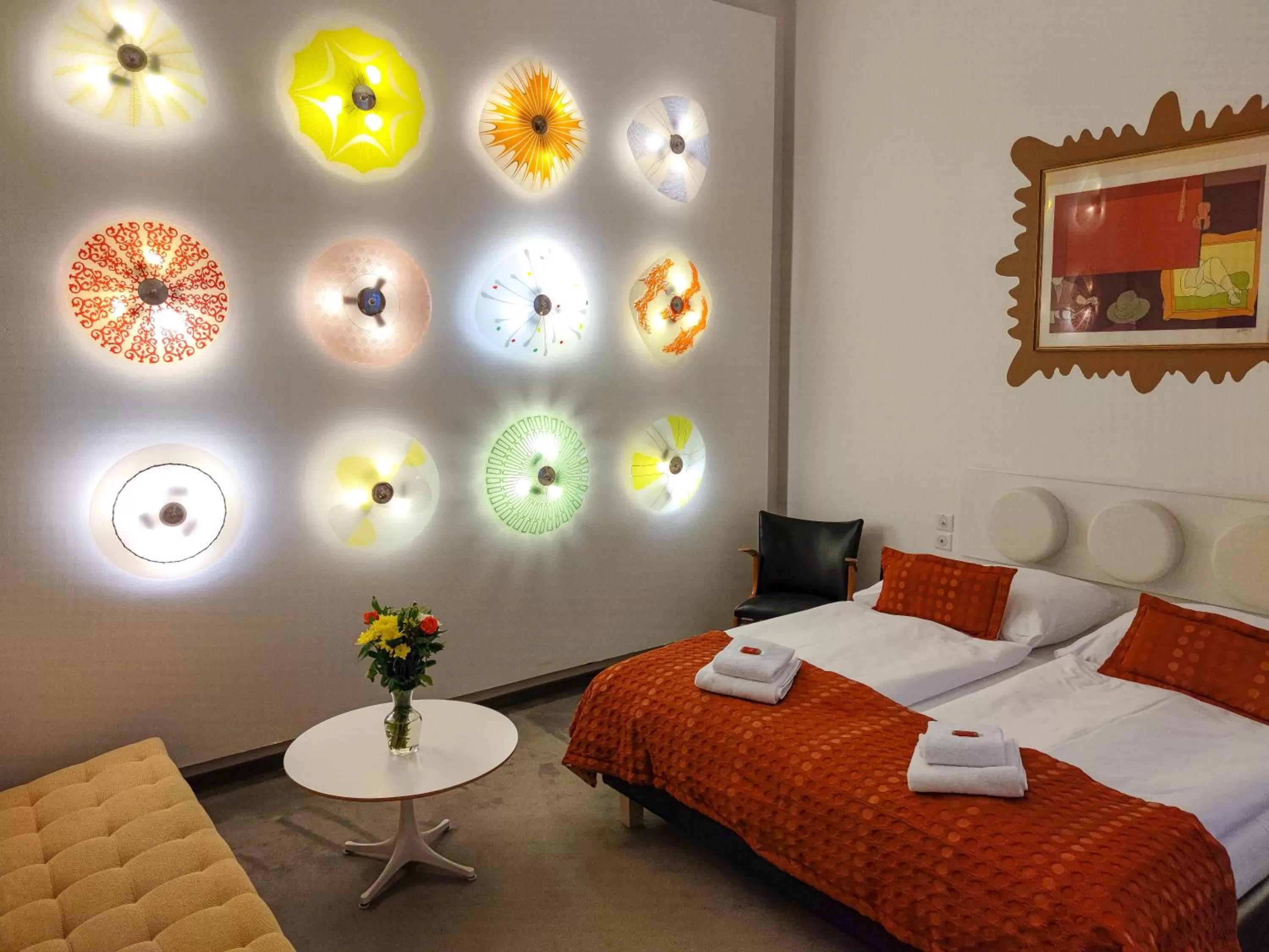 Toilet, Bed in LH Vintage Design Hotel Sax