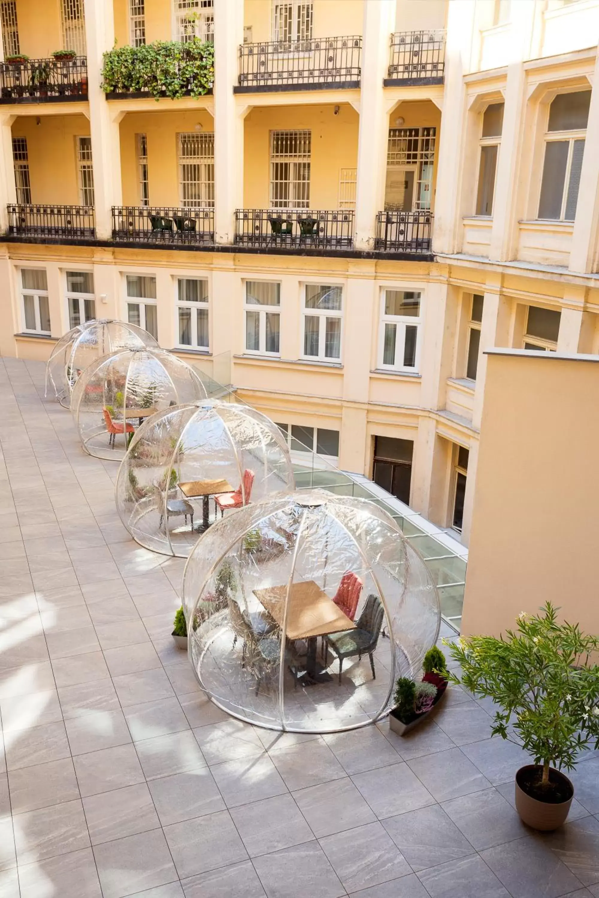 Inner courtyard view in Mera Hotel