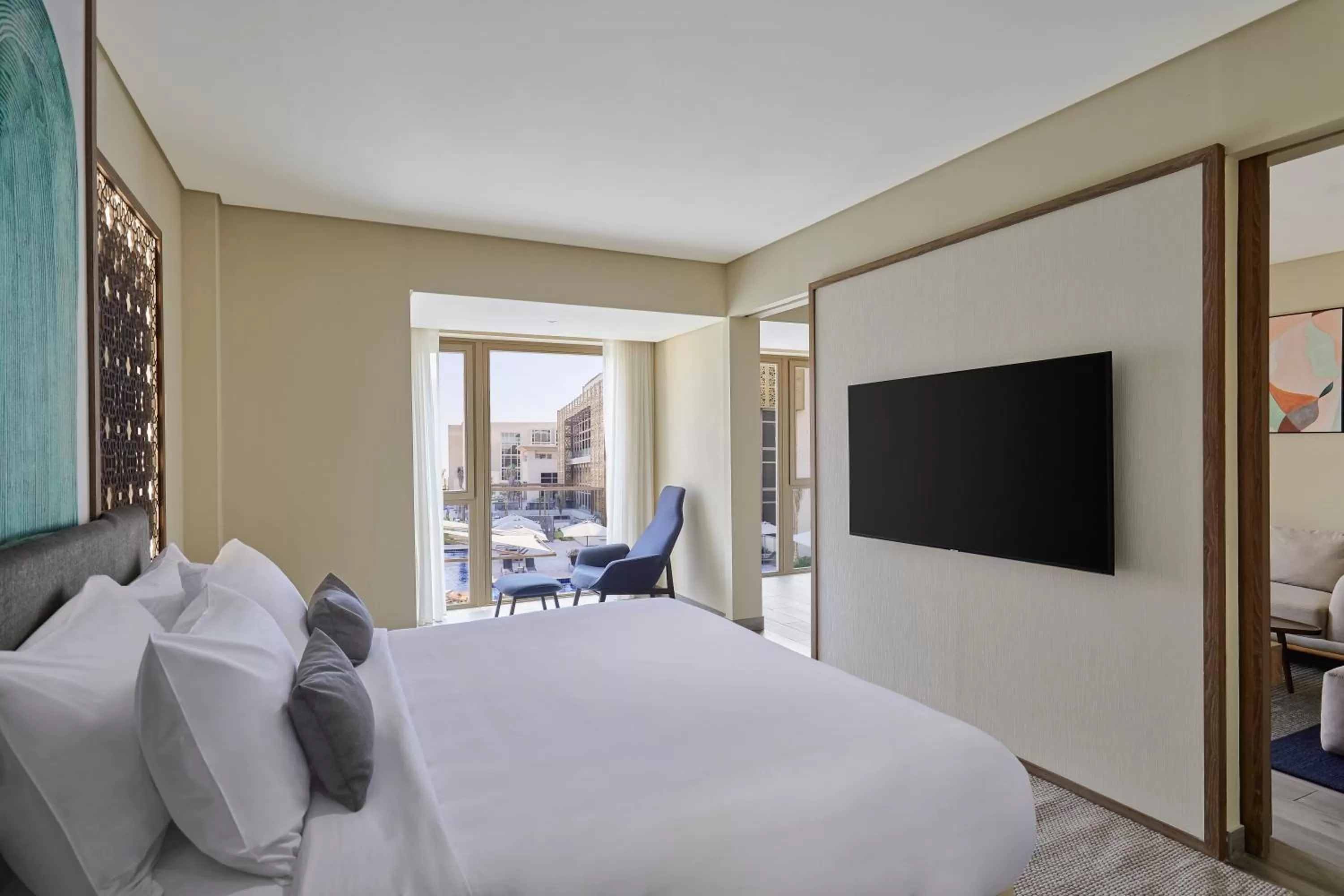 Bed in Hyatt Regency Cairo West