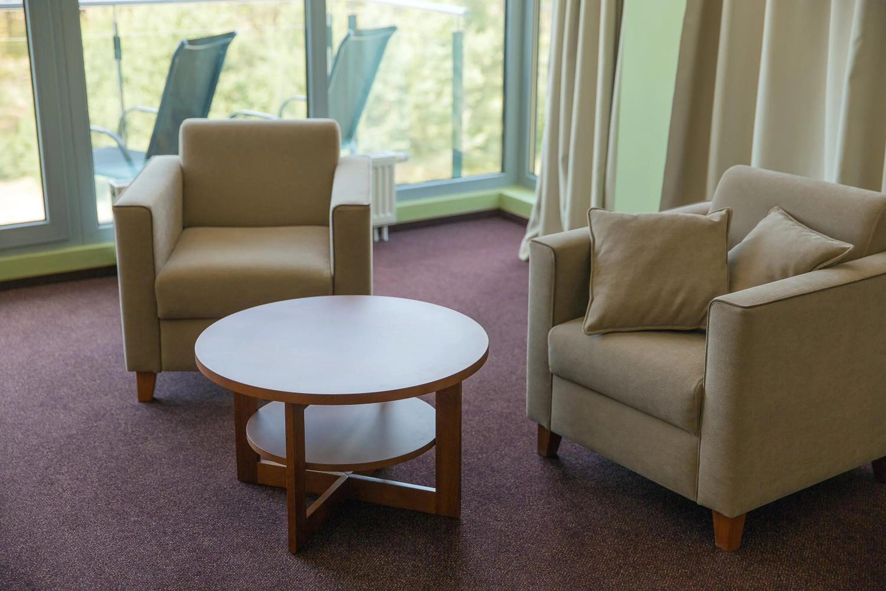 Seating area in Meduza Hotel