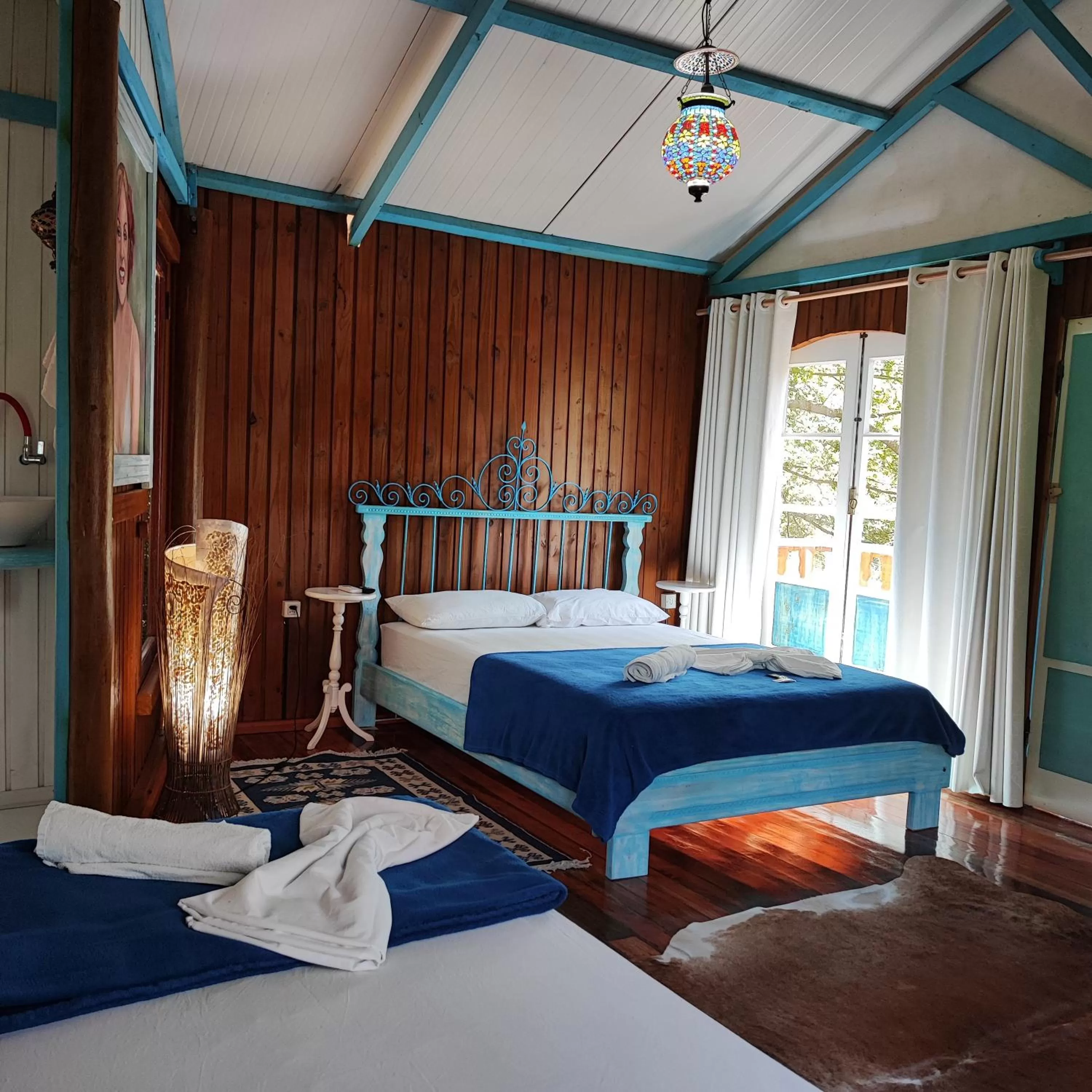 Bed in Hotel Chácara das Flores