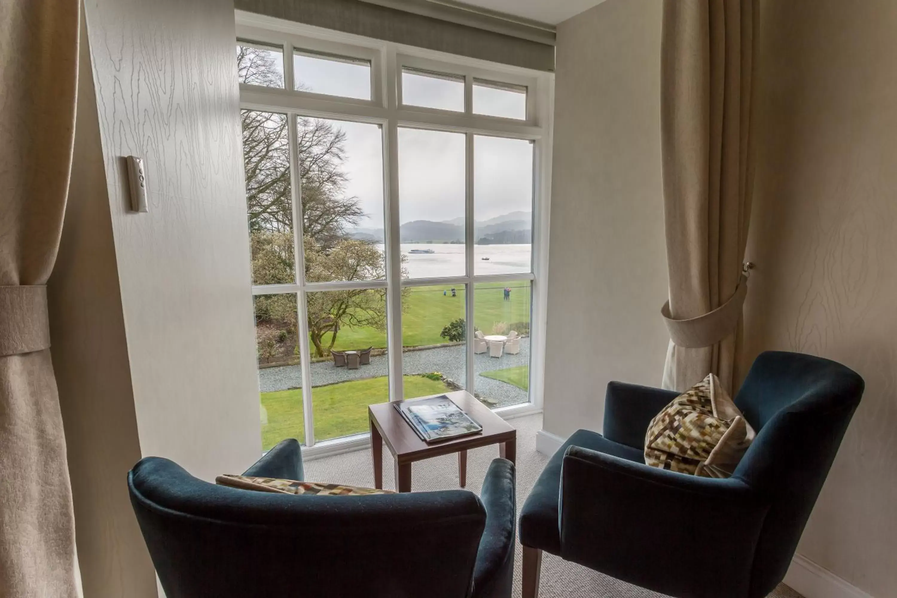 Lake view, Seating Area in Storrs Hall Hotel