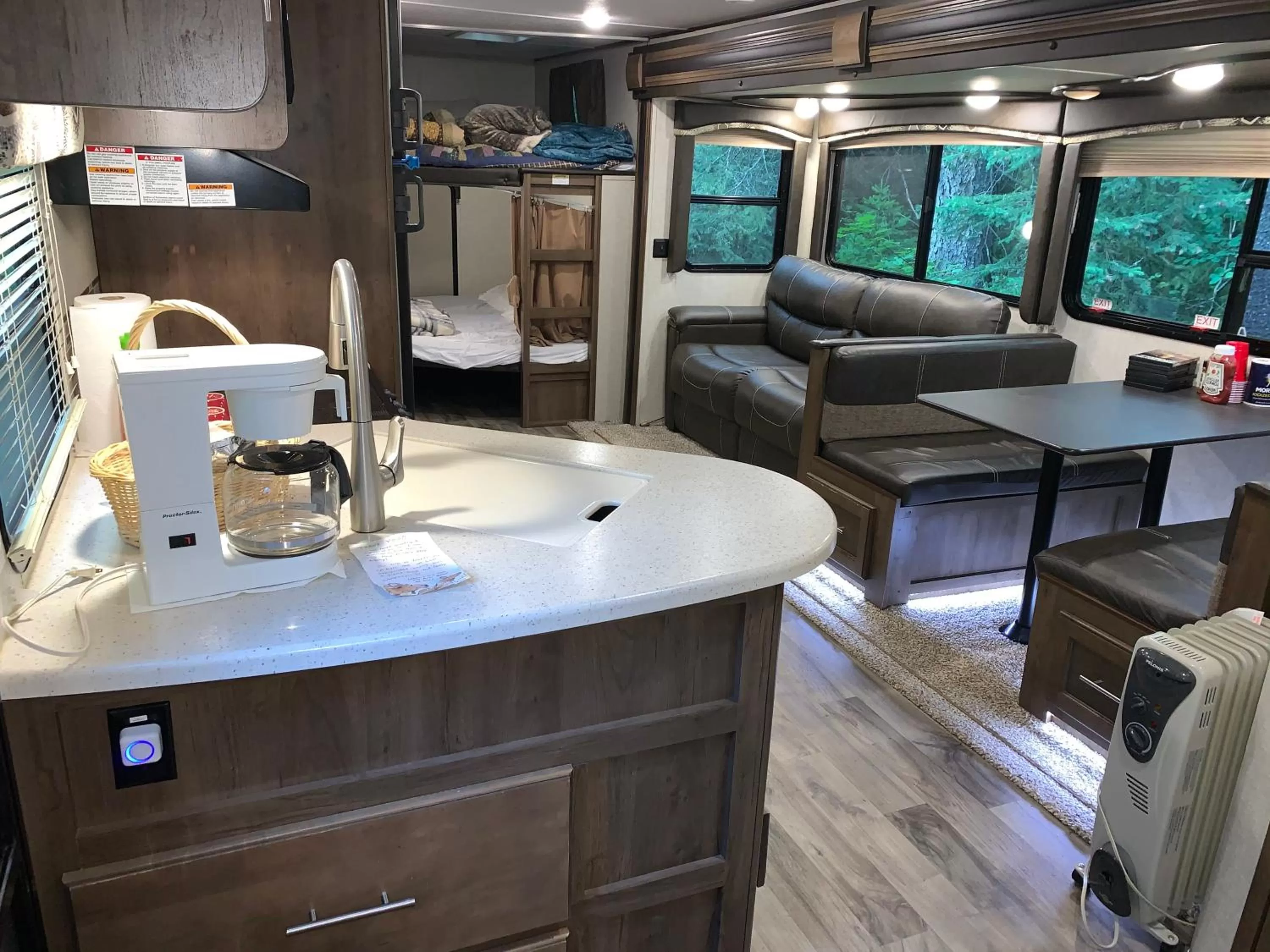 Seating area in Glacier Haven Inn