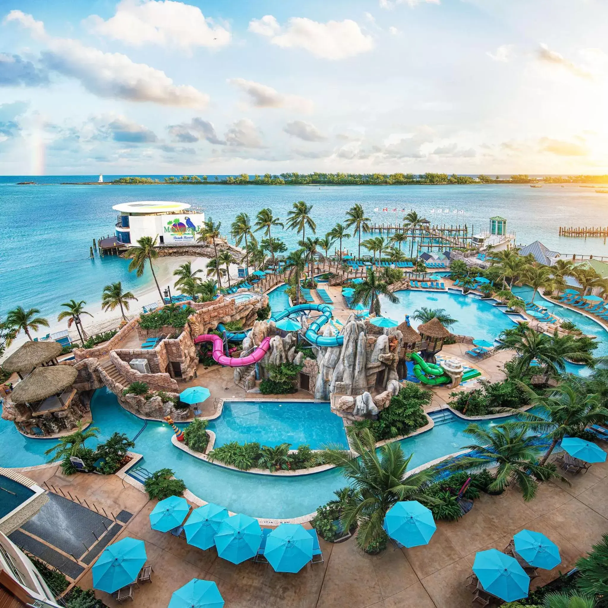 Aqua park, Bird's-eye View in Margaritaville Beach Resort Nassau