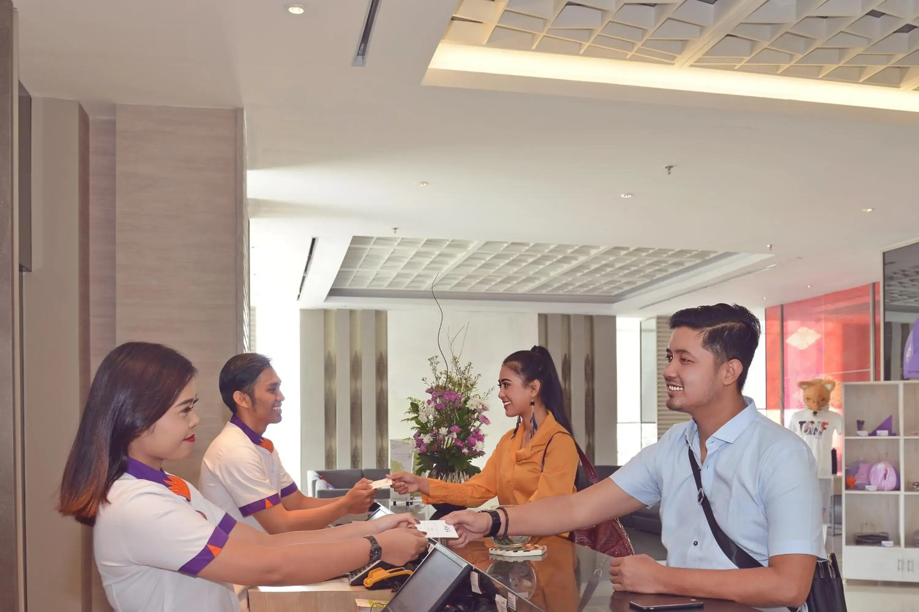 Lobby or reception in FOX Hotel Pekanbaru