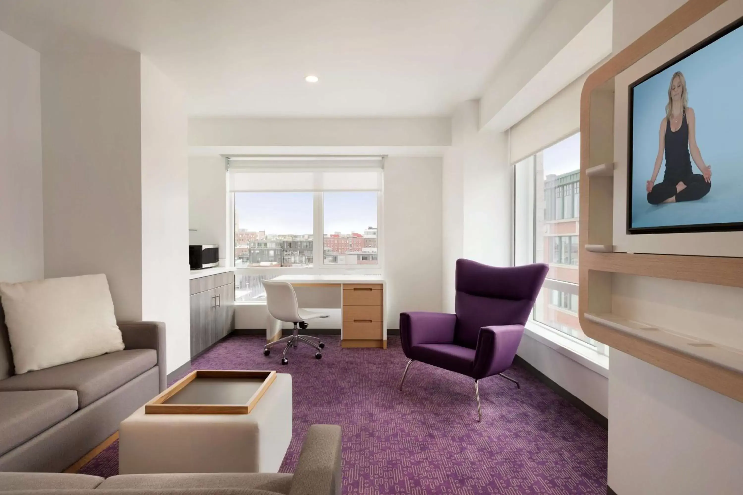 Living room in YOTEL Boston Living room in YOTEL Boston
