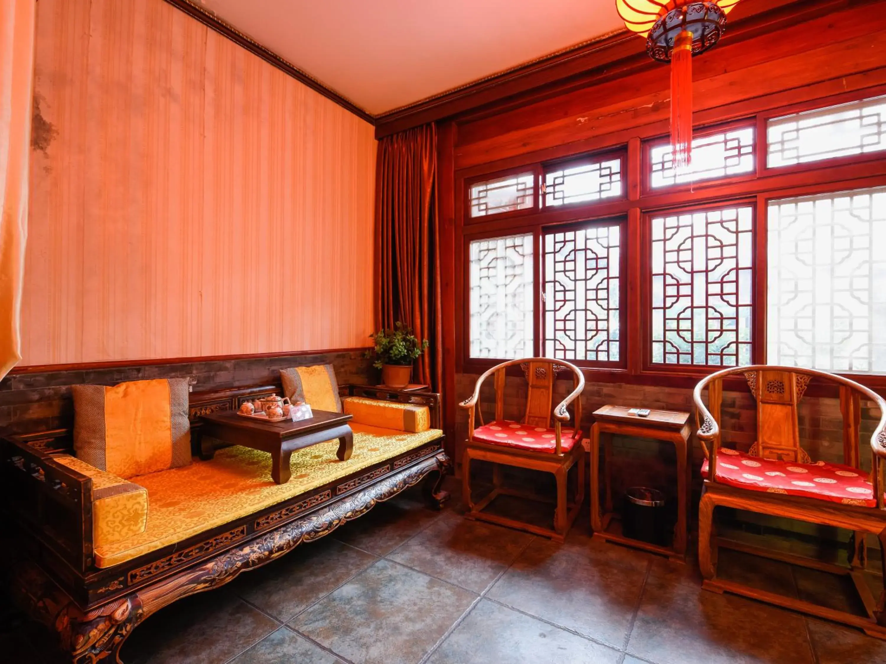 Decorative detail, Seating Area in Qianmen Courtyard Hotel