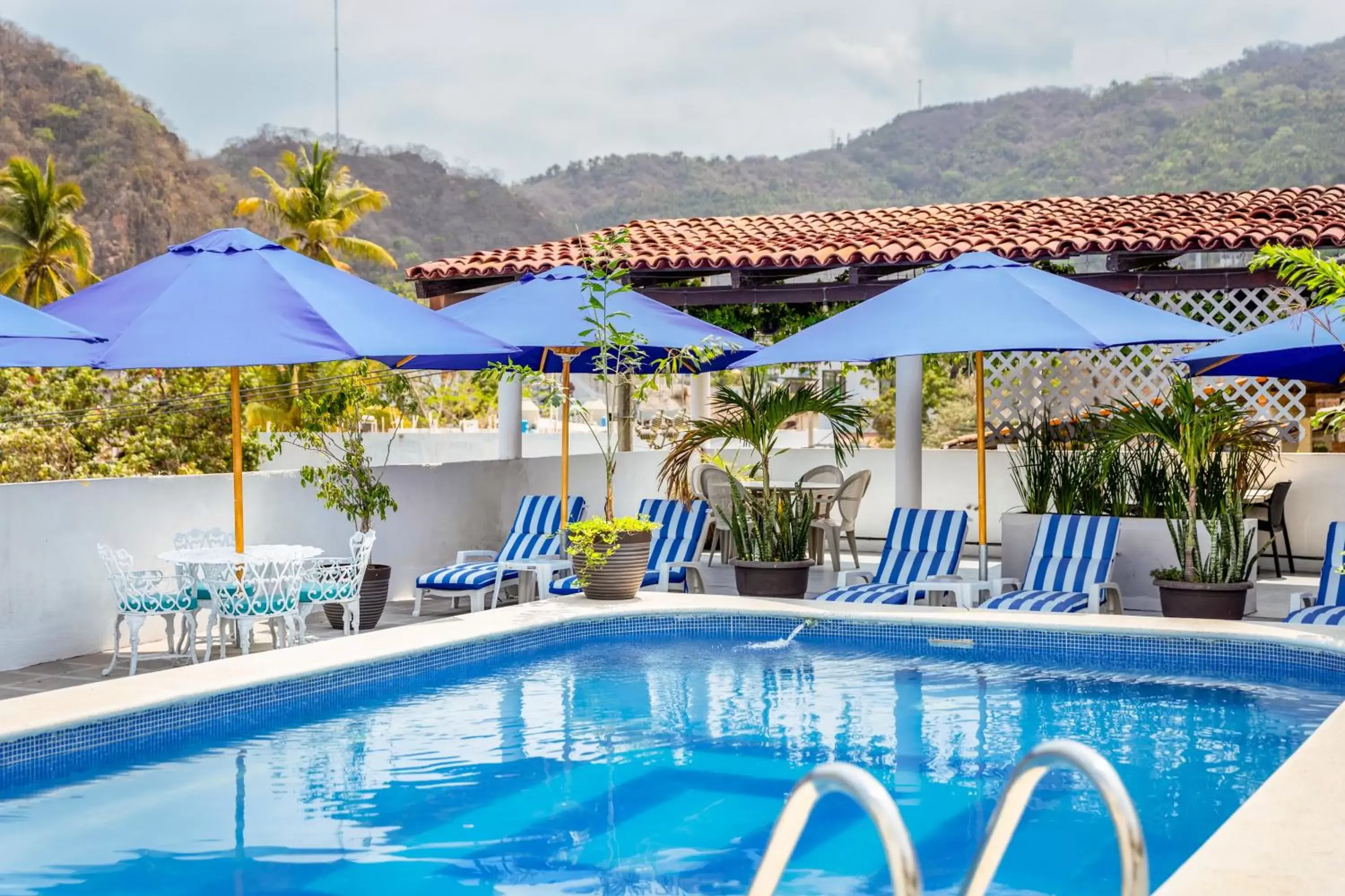 Patio, Swimming Pool in Hotel Pueblito Vallarta