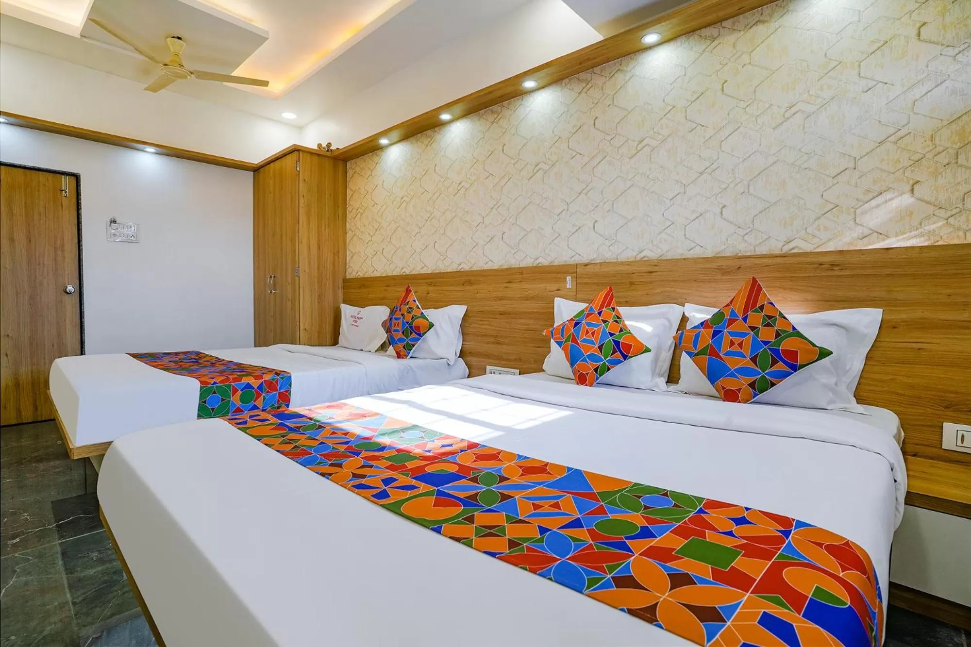 Bed in FabHotel Galaxy Stay - Nr Morya Hospital