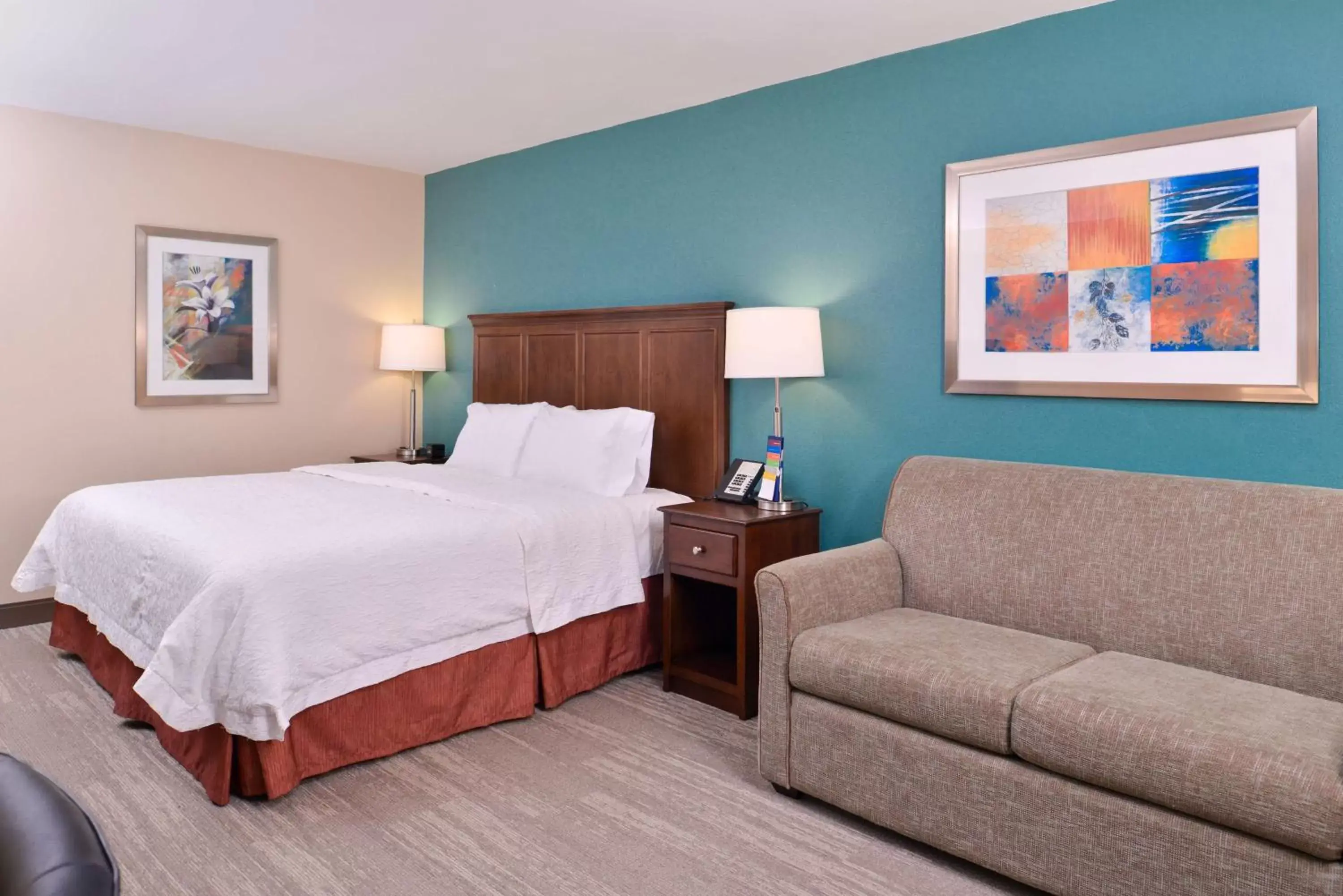 Living room, Bed in Hampton Inn by Hilton Decatur