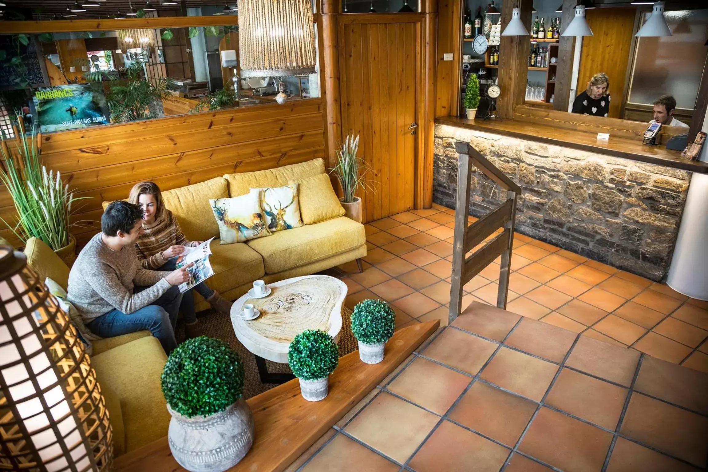 Living room in Hotel Restaurant Les Brases Living room in Hotel Restaurant Les Brases