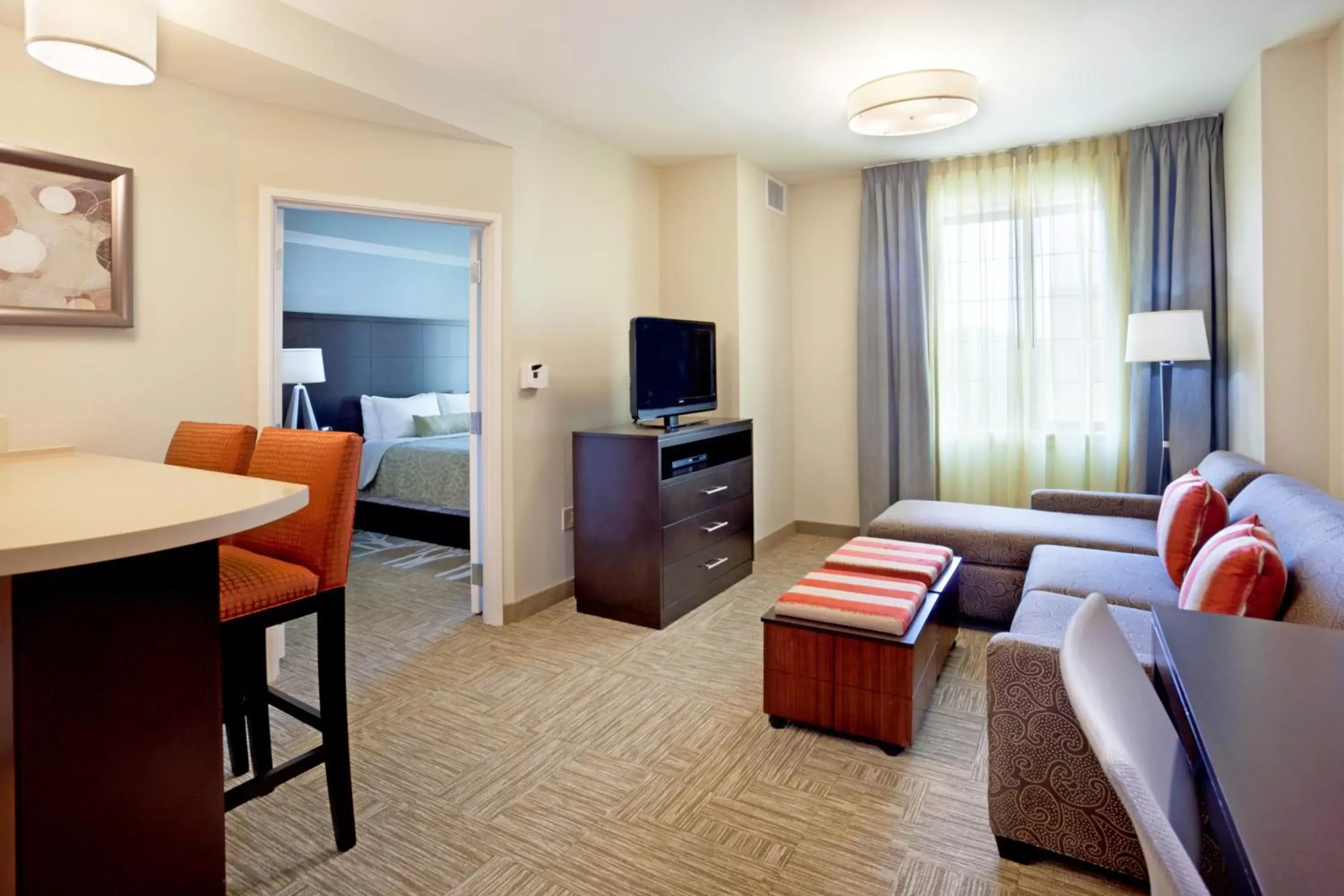 Living room, Seating Area in Staybridge Suites San Antonio-Stone Oak, an IHG Hotel
