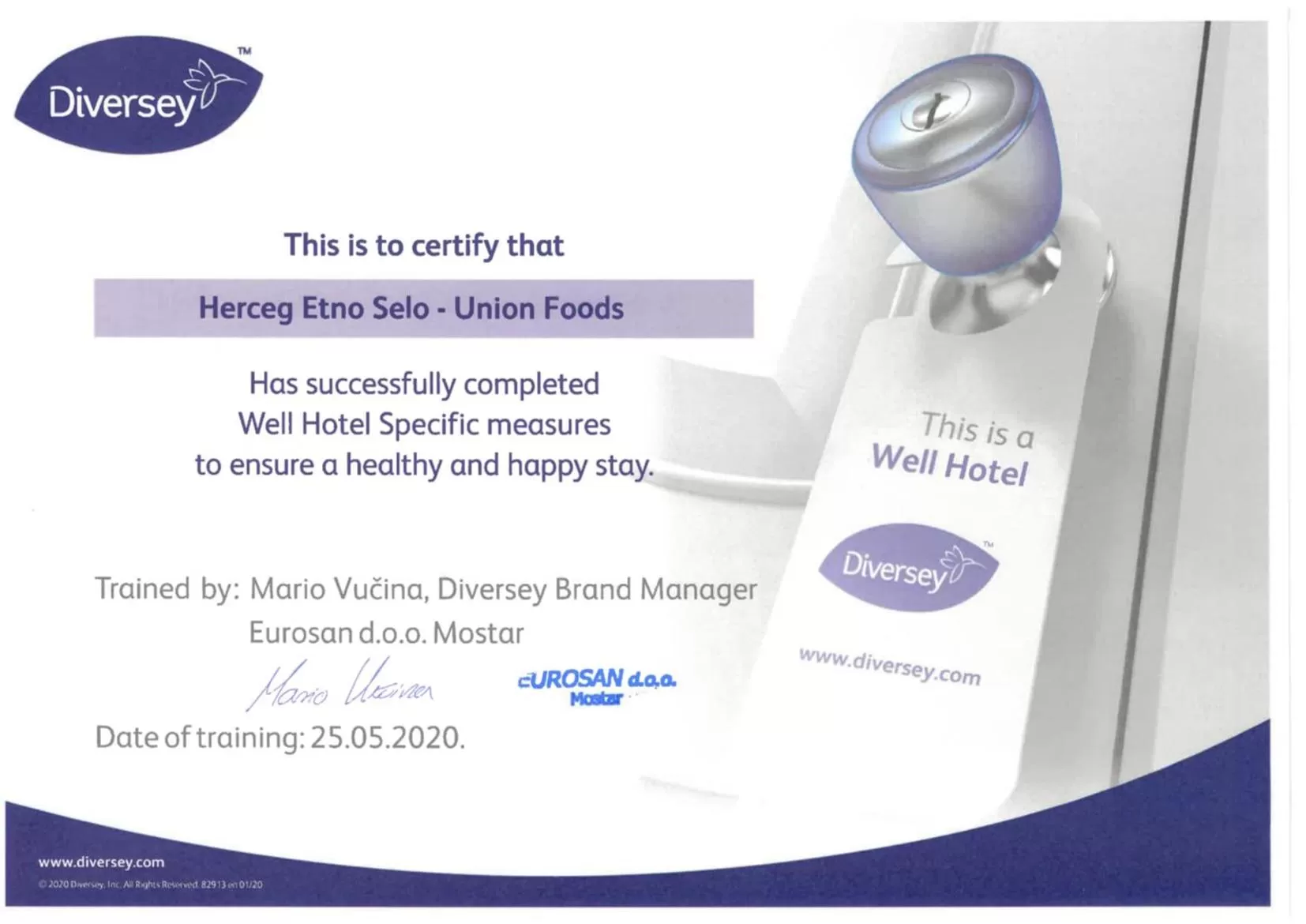 Logo/Certificate/Sign in Herceg Etno Selo Međugorje