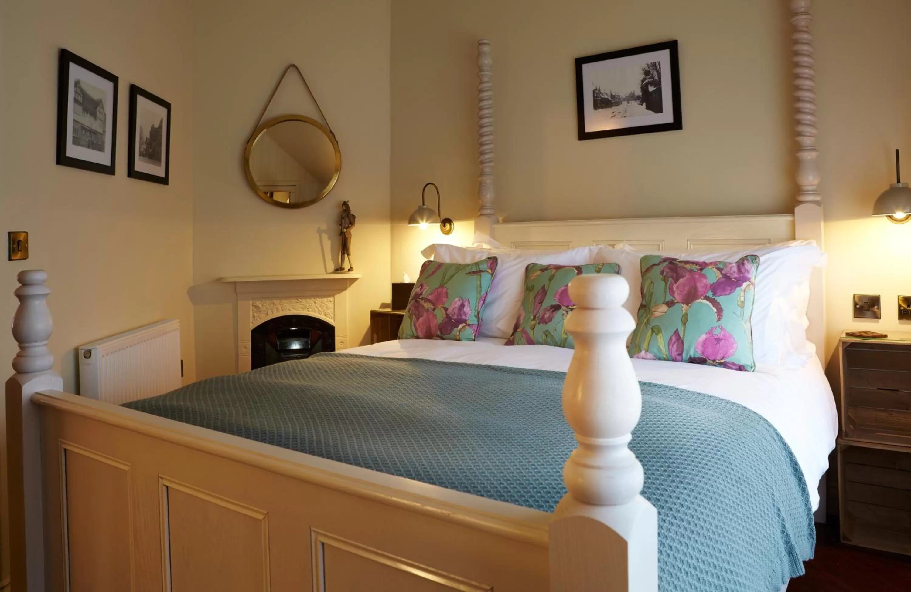 Decorative detail, Bed in The Plough Inn & Cottages