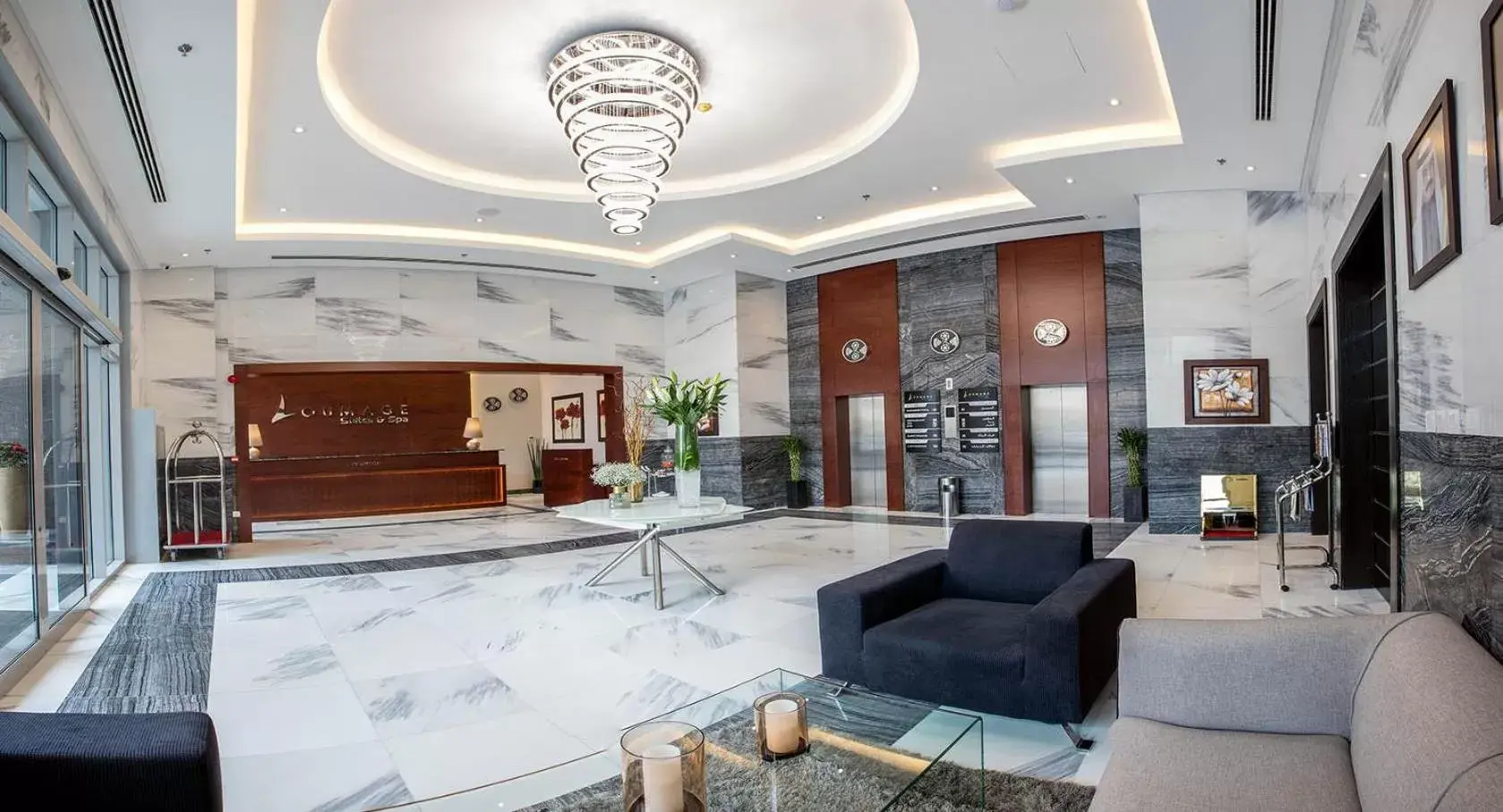 Lobby or reception in Loumage S Suites and Spa Lobby or reception in Loumage S Suites and Spa