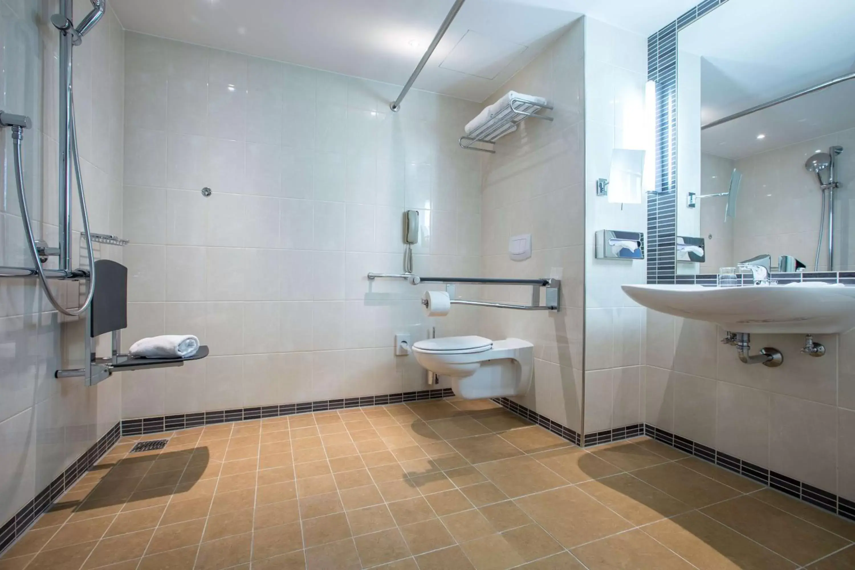 Shower, Bathroom in Radisson Blu Hotel, Hamburg Airport