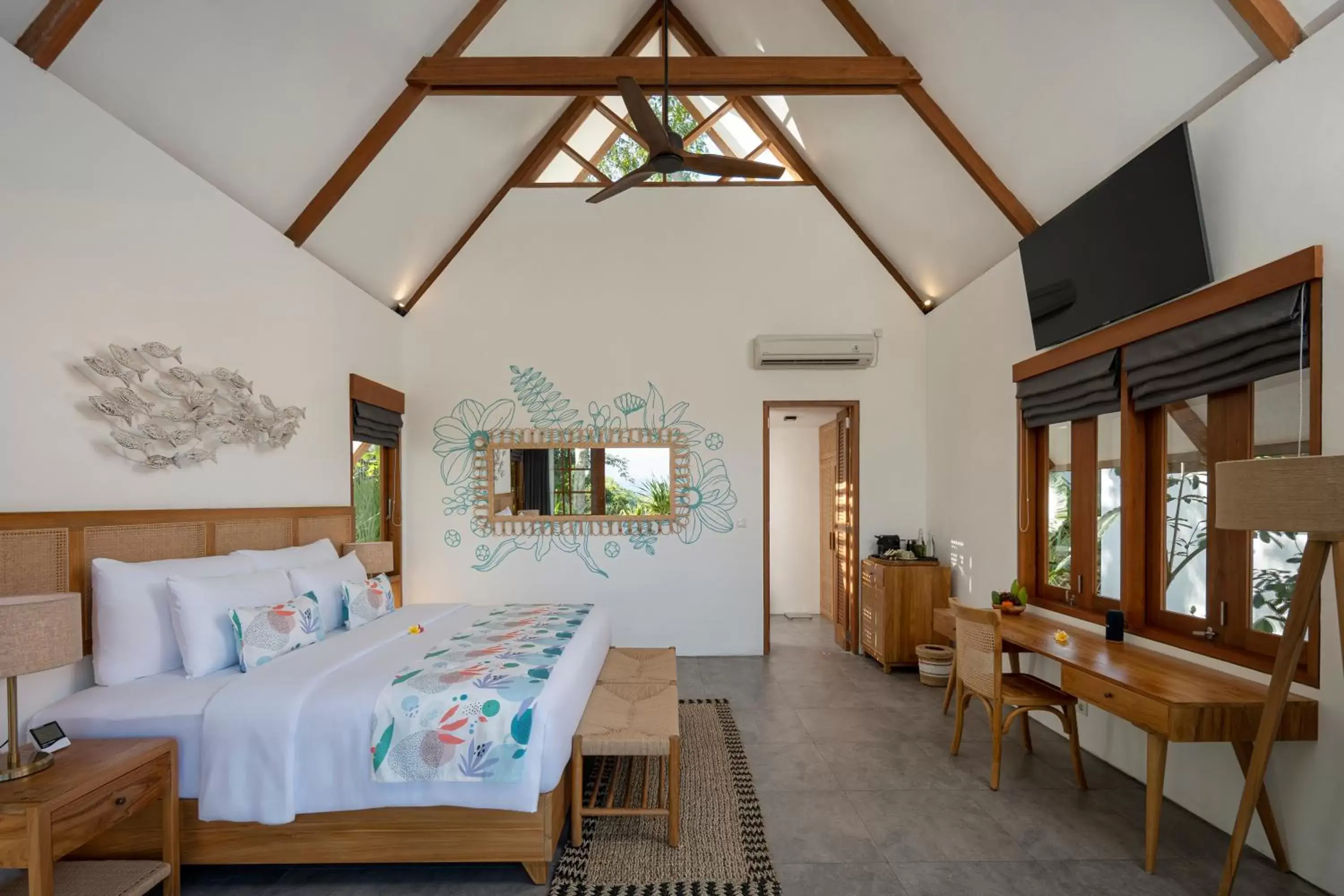 Bed in Deep Roots Dive & Yoga Resort Bed in Deep Roots Dive & Yoga Resort