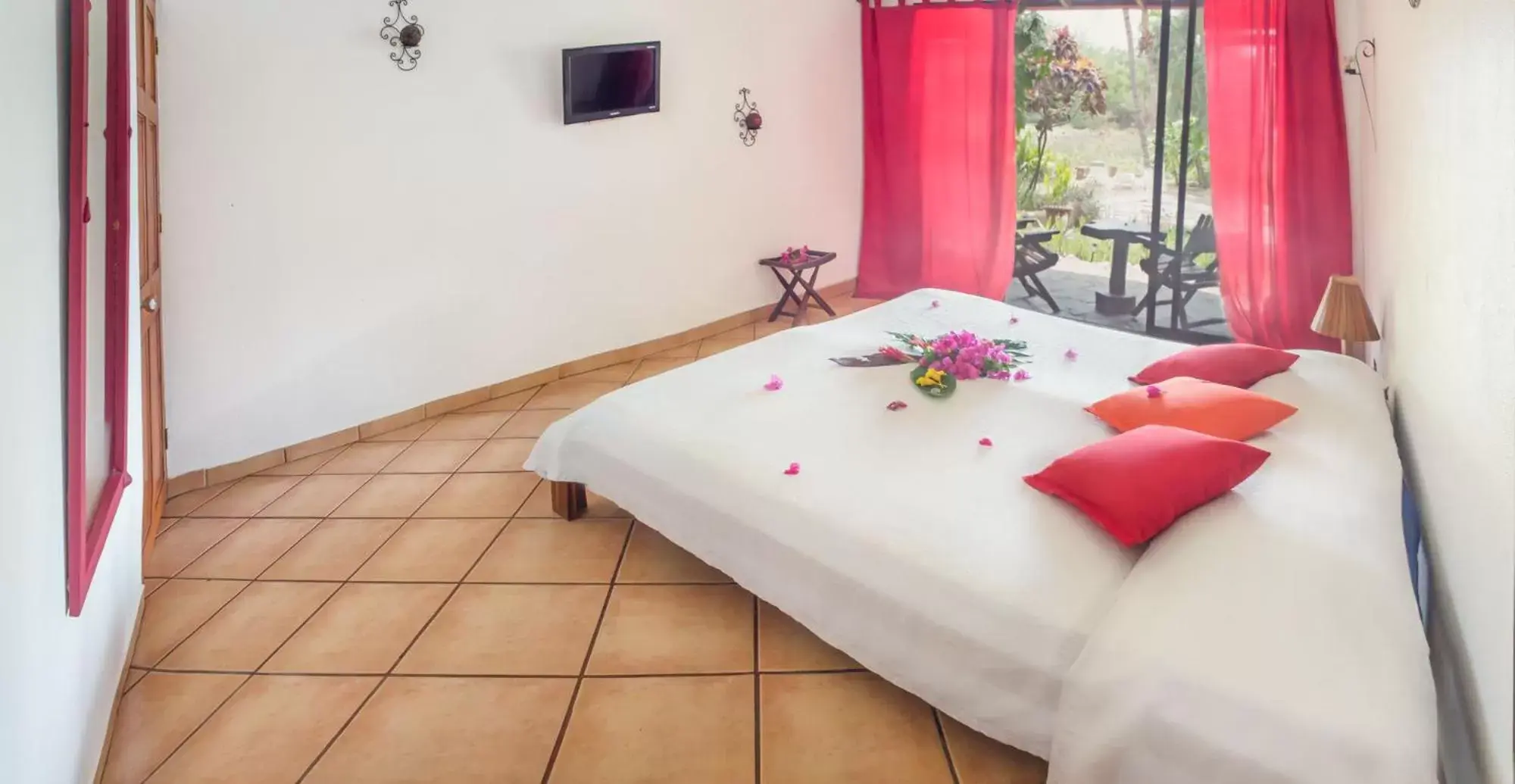 Bed in Hotel Laguna del Cocodrilo