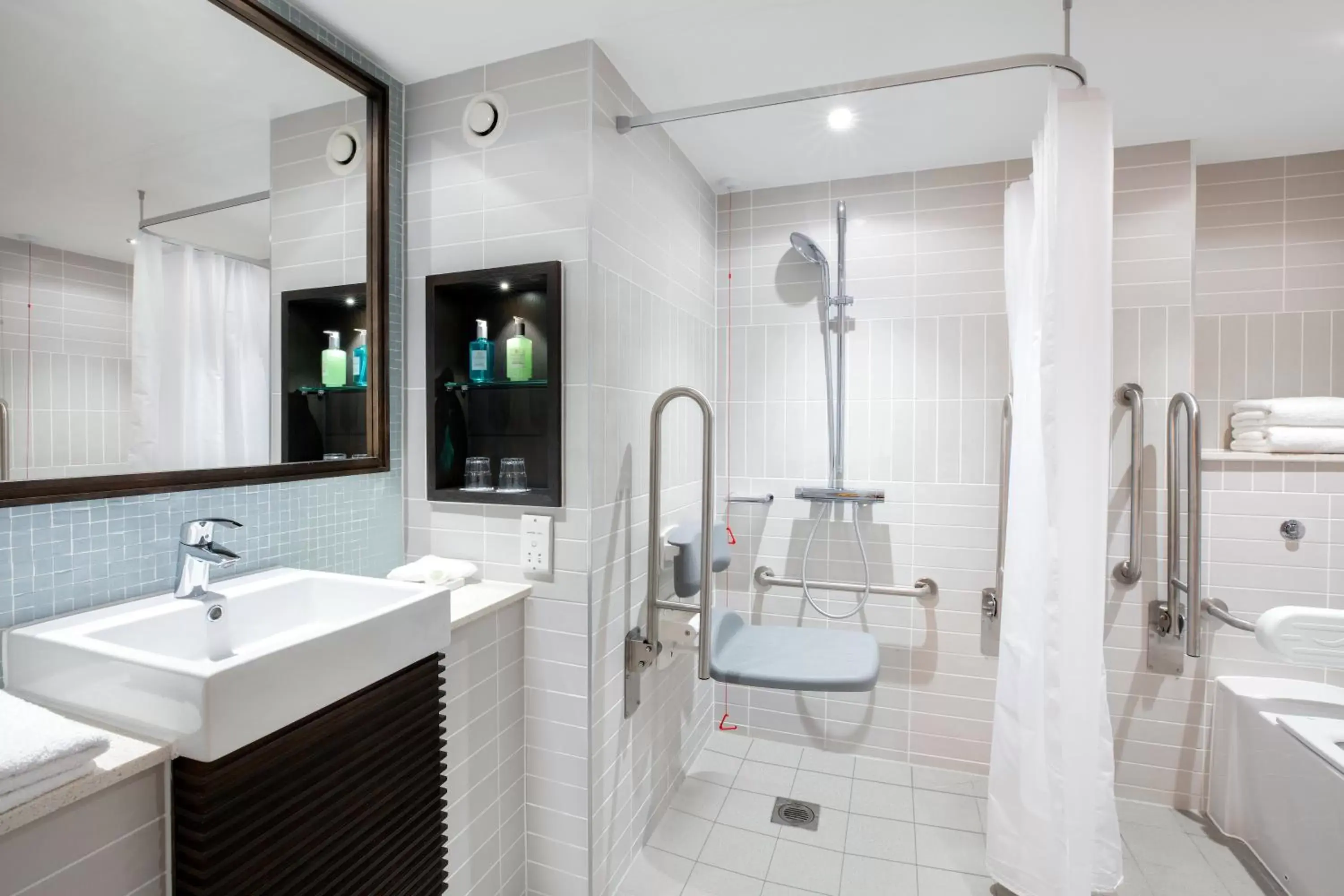 Shower, Bathroom in Staybridge Suites London Heathrow - Bath Road, an IHG Aparthotel