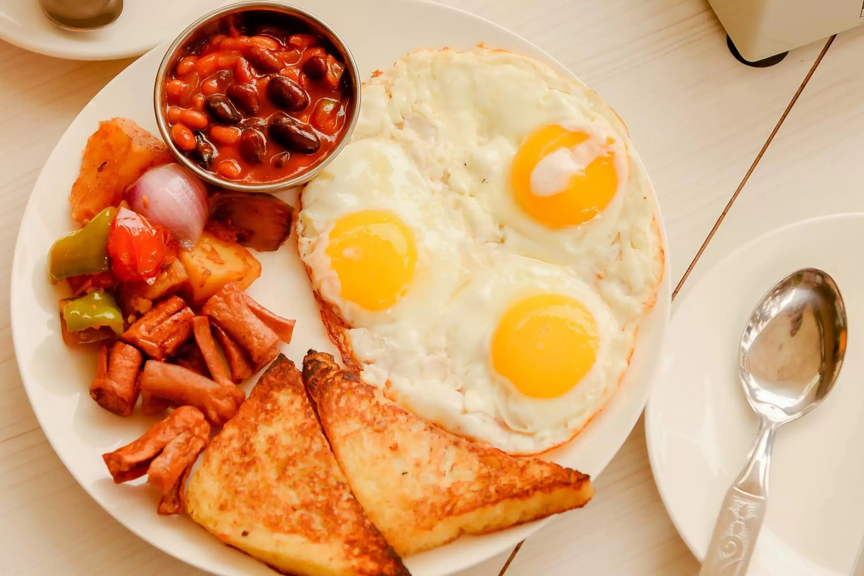 American breakfast, Food in Hotel City Inn - Mountain View