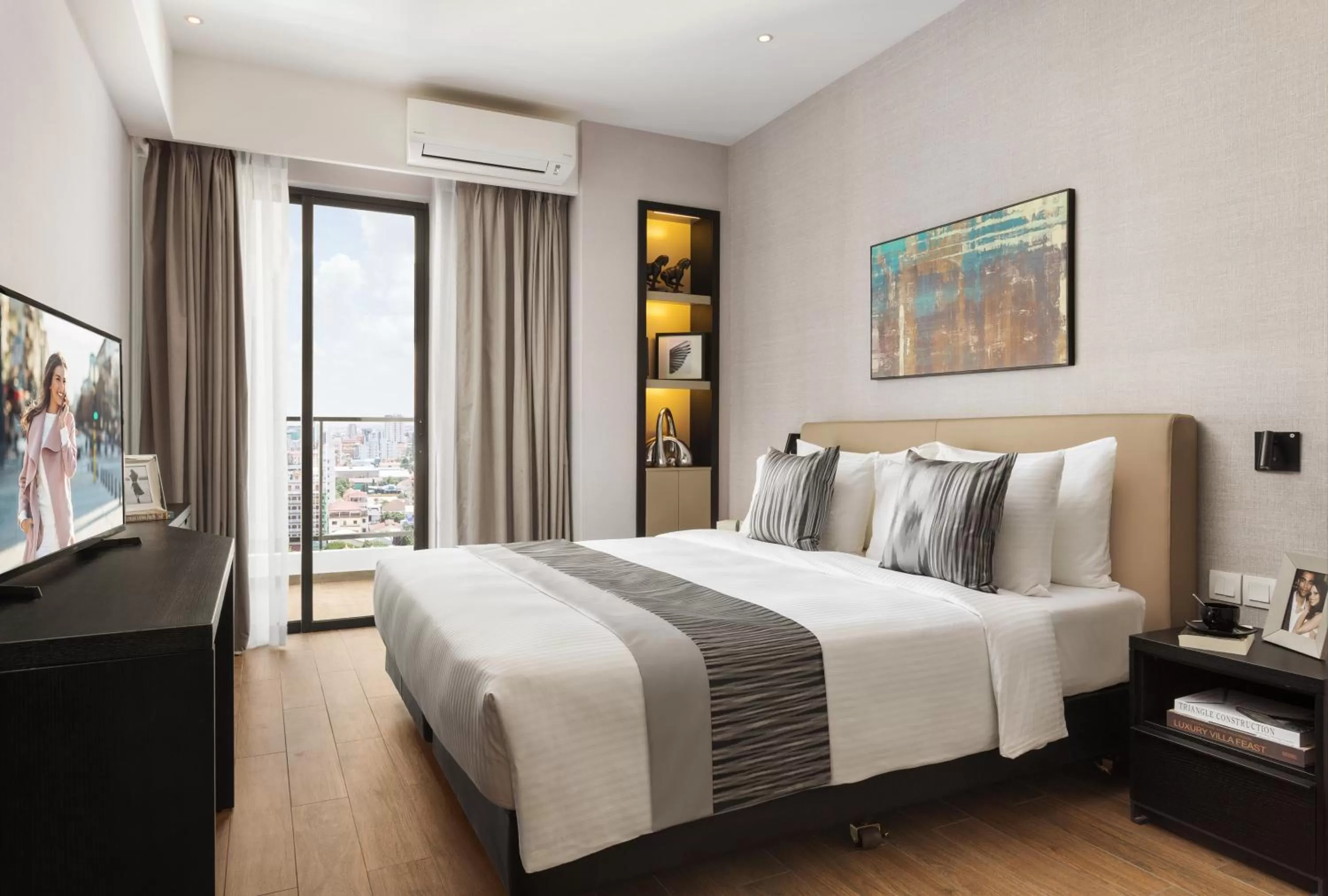 Bedroom, Bed in Somerset Norodom Phnom Penh