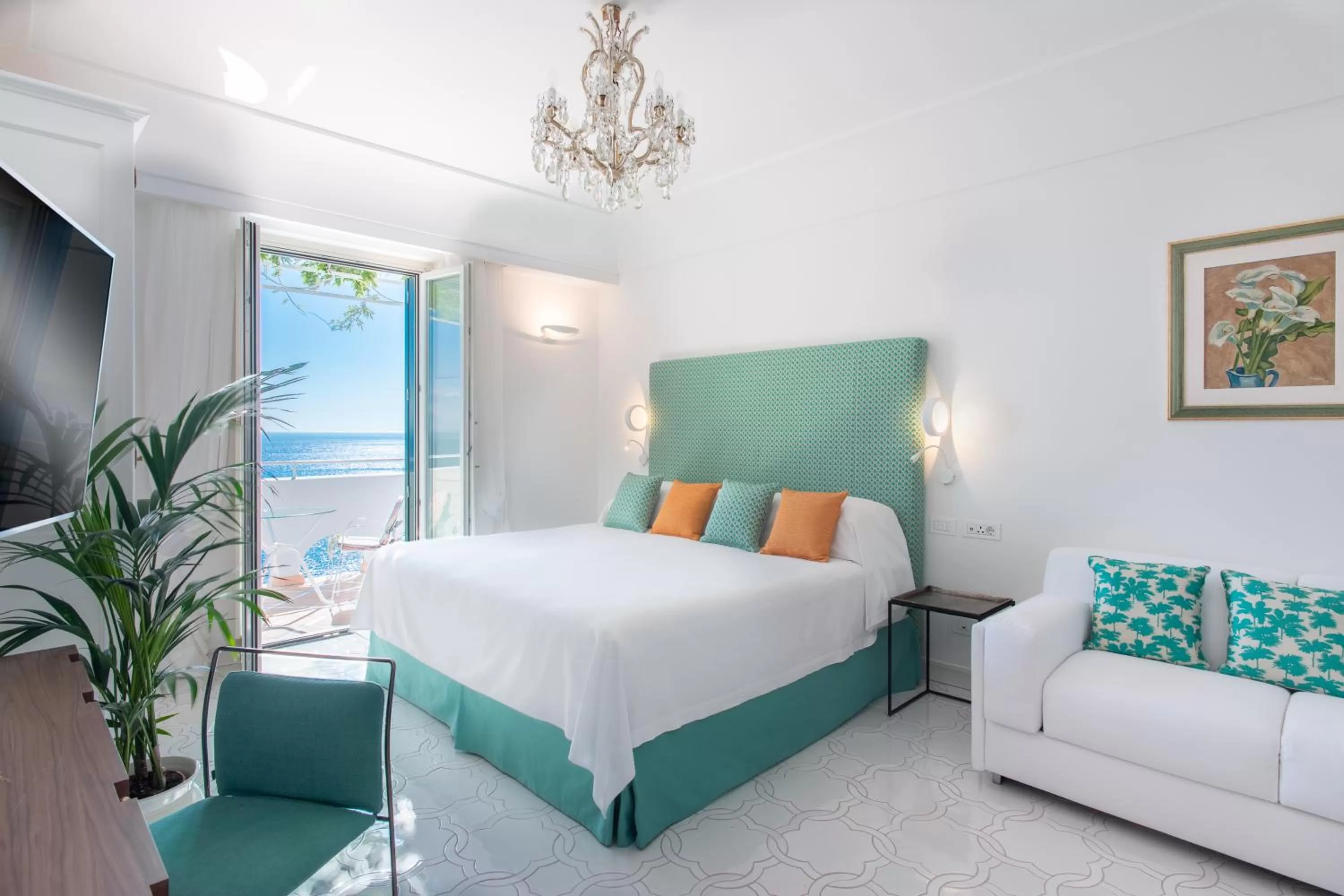 Bed in Hotel Santa Caterina