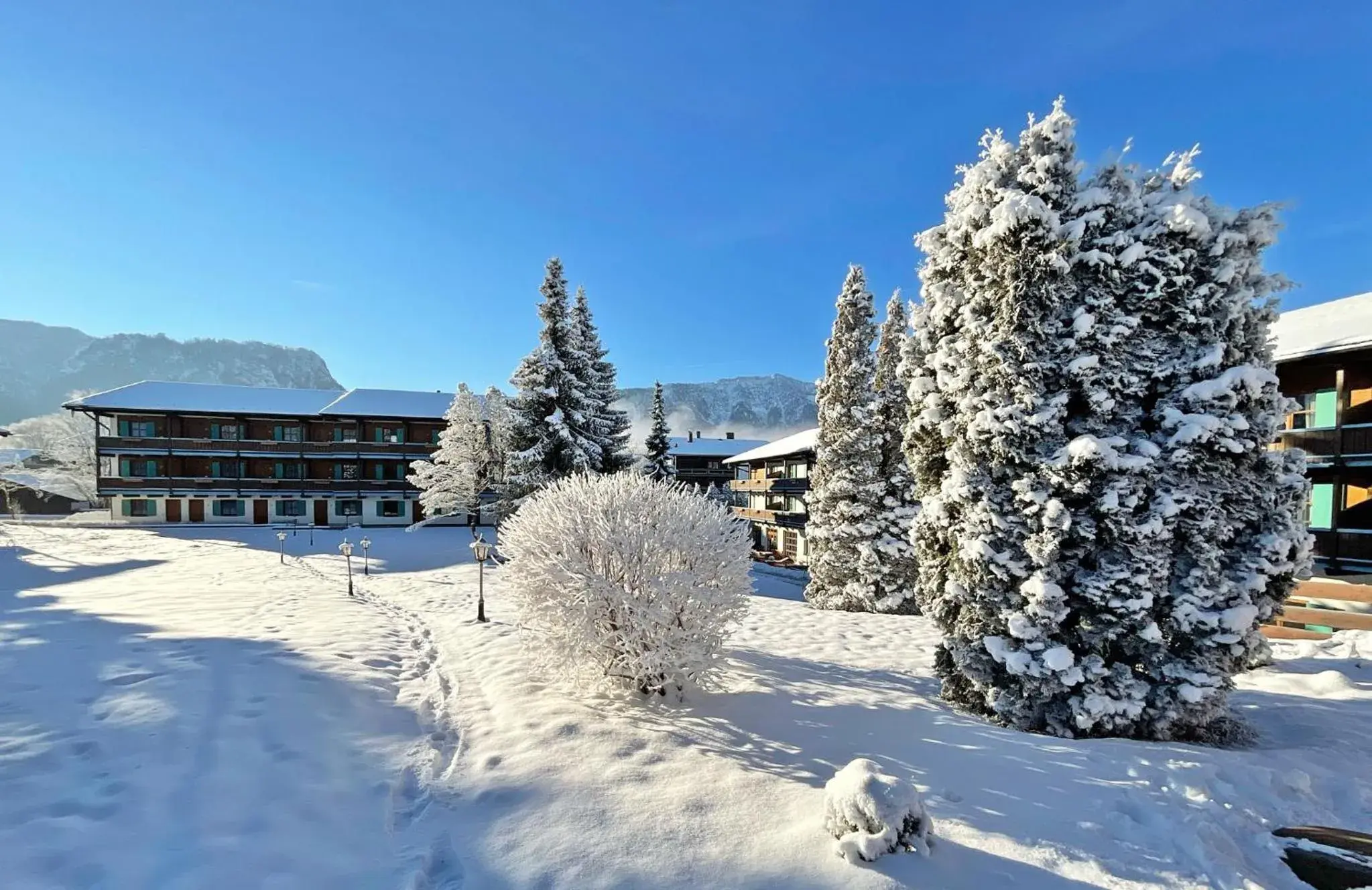 Property building, Winter in Das Bergmayr - Chiemgauer Alpenhotel