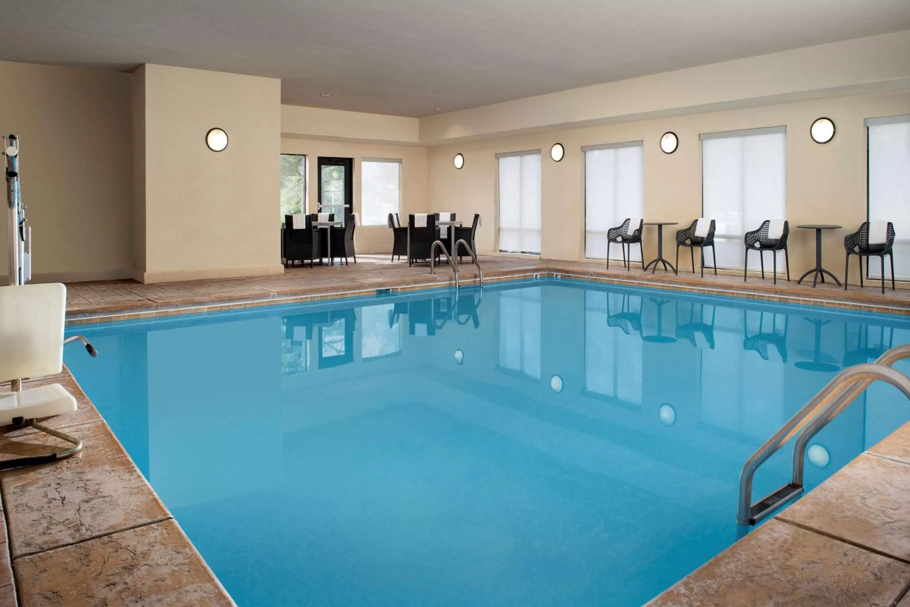 Pool view in Hampton Inn Duncan