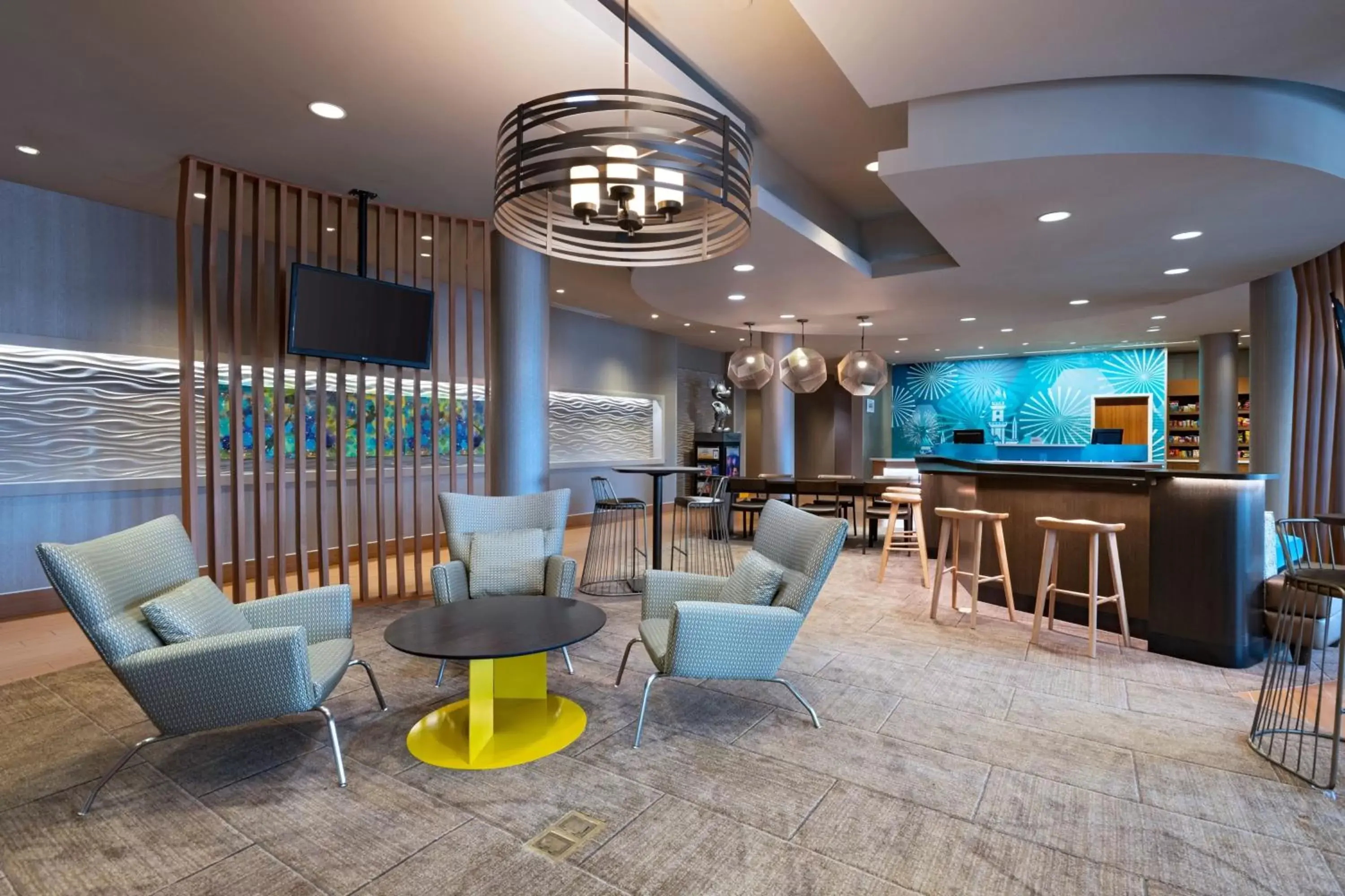 Lobby or reception, Lounge/Bar in Springhill Suites by Marriott Anaheim Maingate