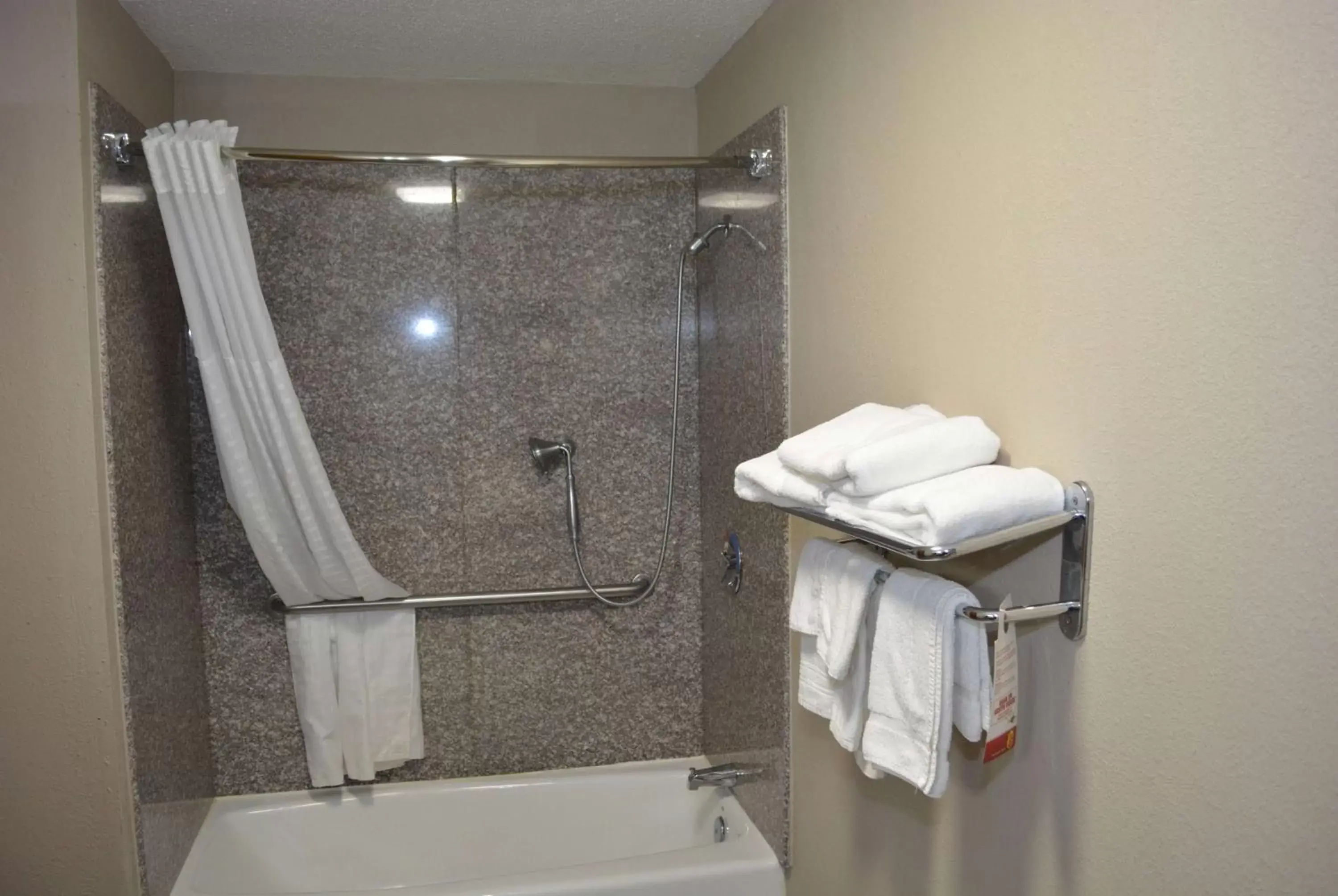 TV and multimedia, Bathroom in Super 8 by Wyndham Huntersville/Charlotte Area