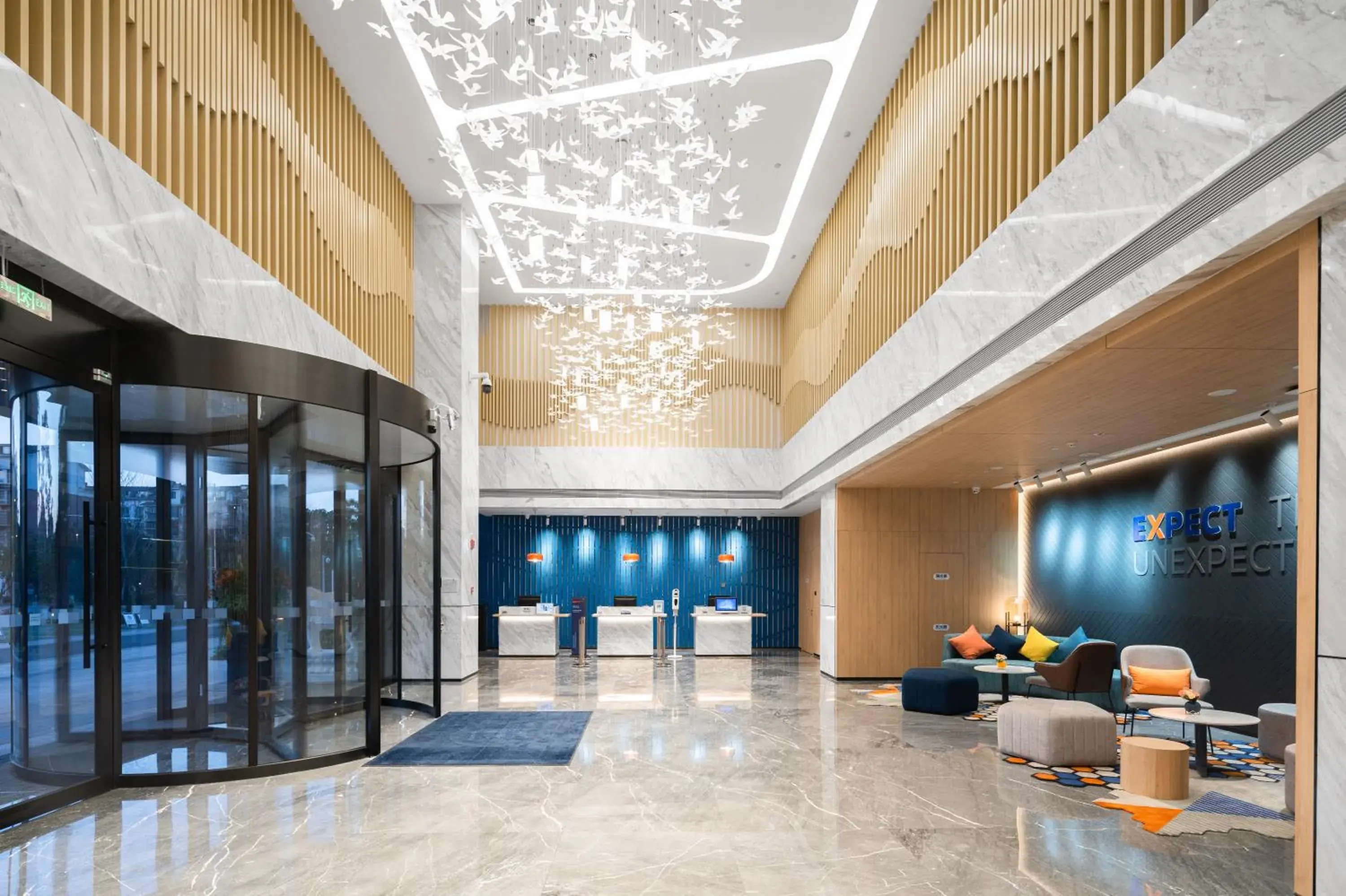 Lobby or reception, Lobby/Reception in Holiday Inn Express Nanchang Riverside, an IHG Hotel
