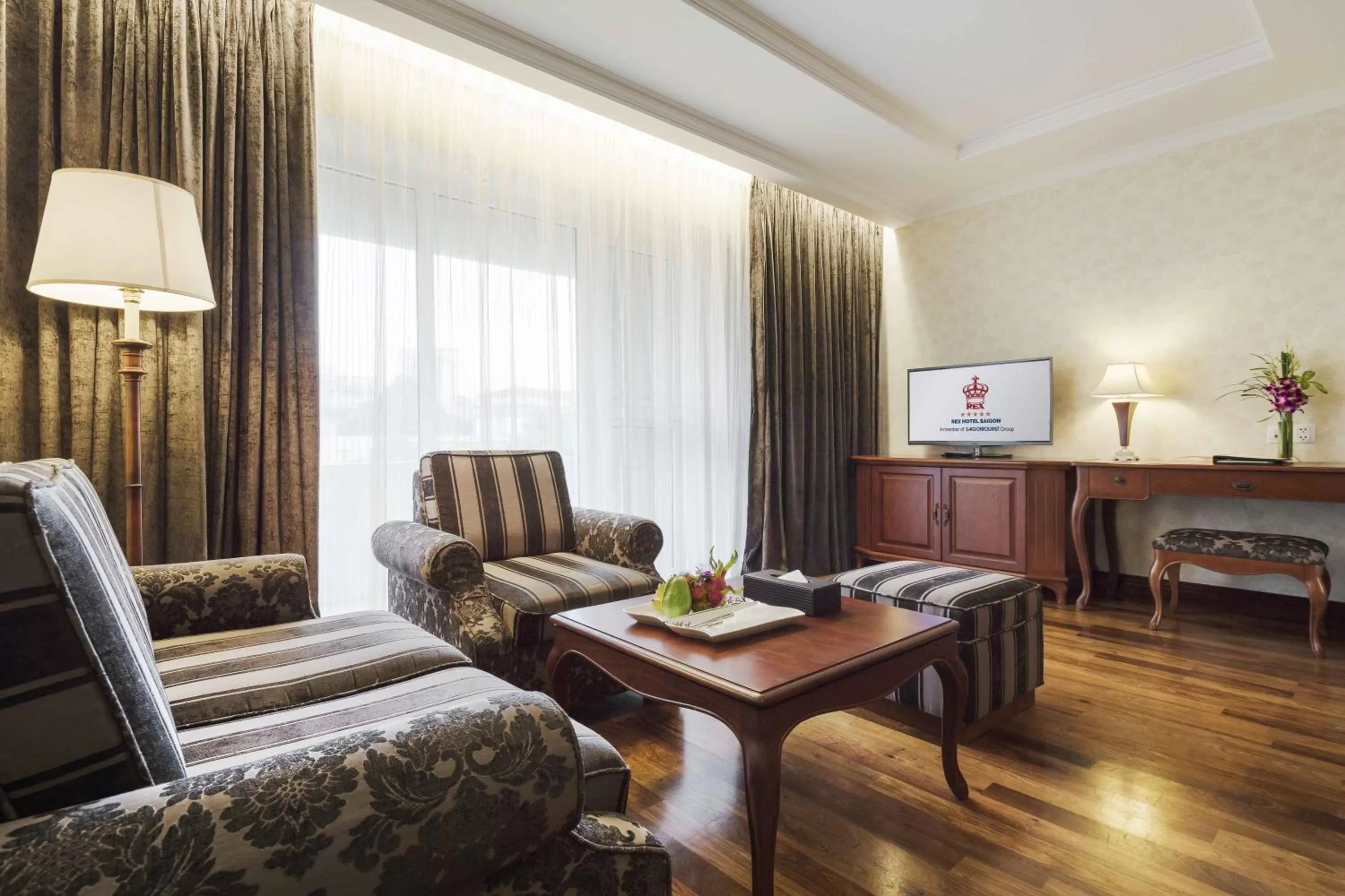 Seating area in Rex Hotel