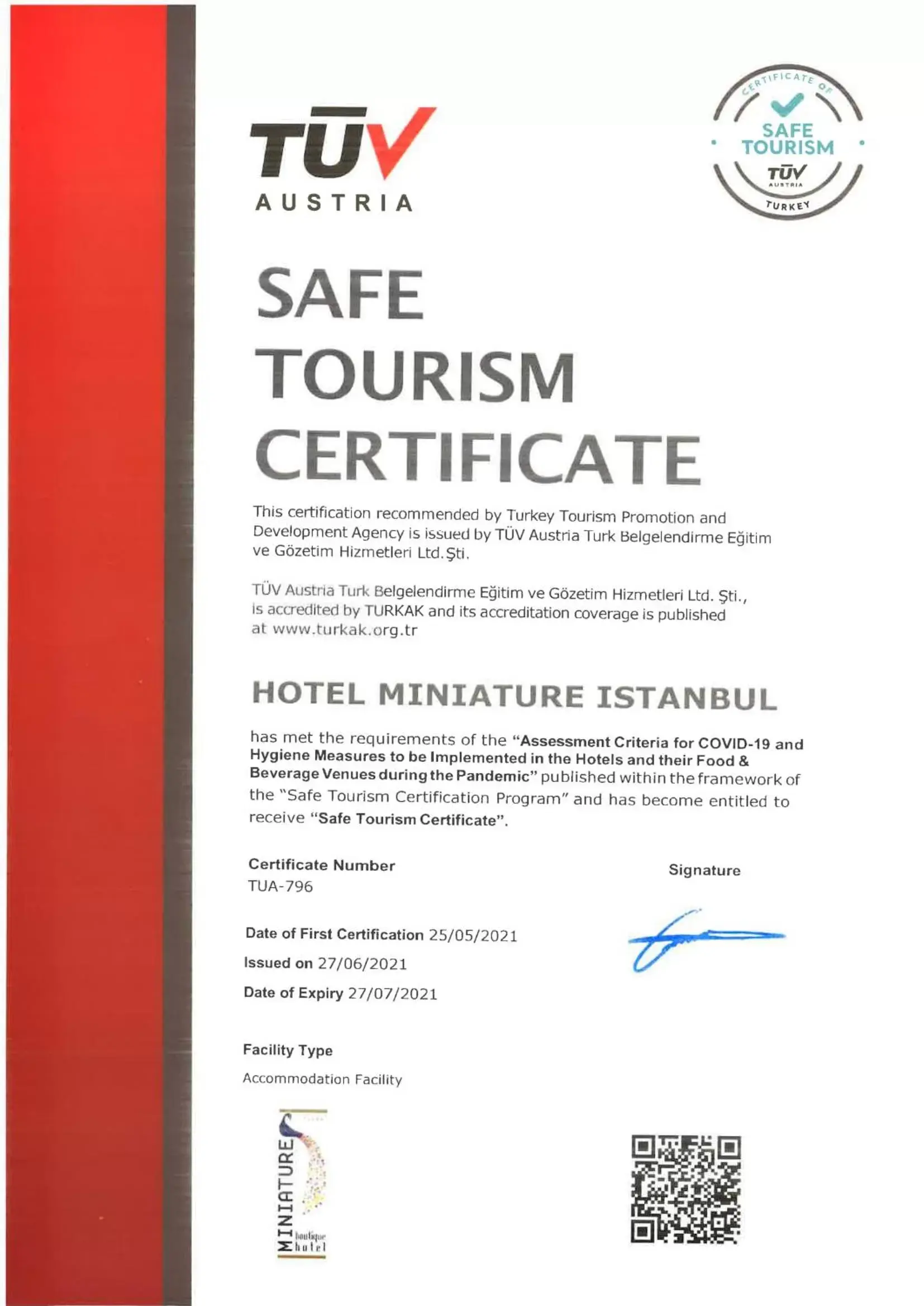 Certificate/Award in Hotel Miniature - Ottoman Mansion
