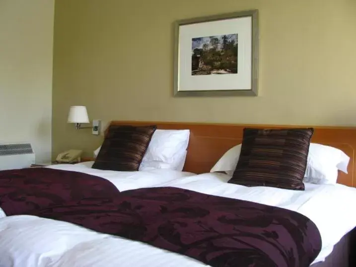 Bed in New Lanark Mill Hotel